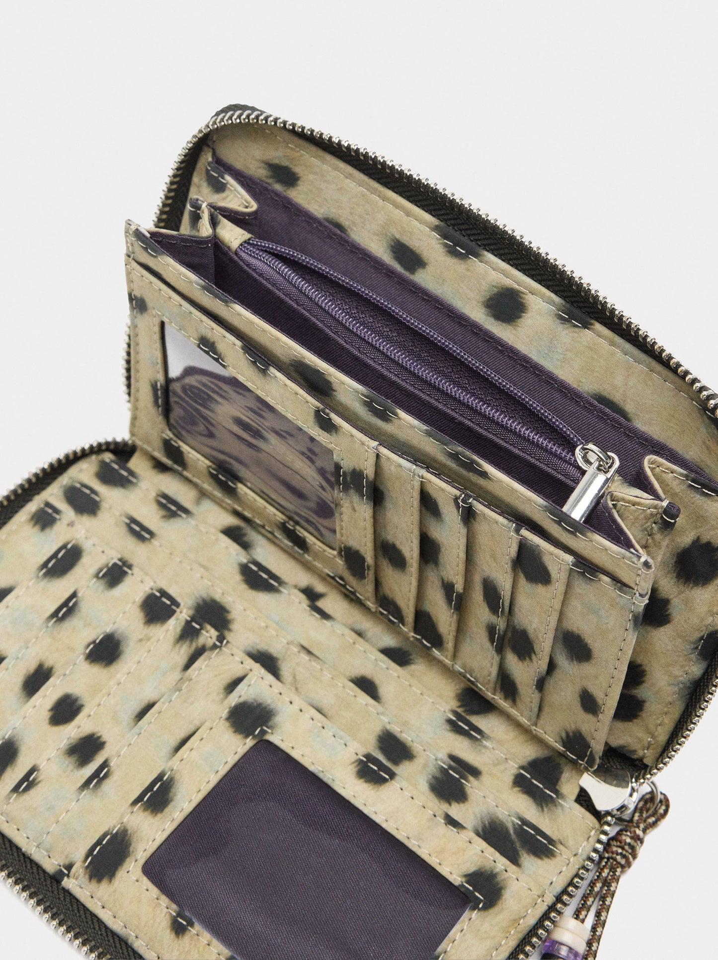 Wallet In Animal Printed Nylon