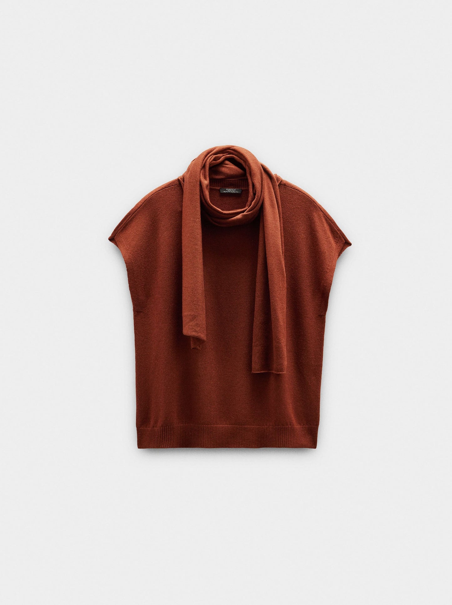 Knit Vest With Scarf