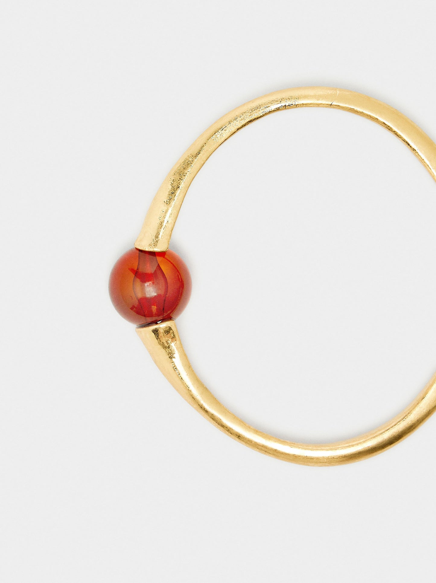 Rigid Bracelet With Stone-Effect Bead