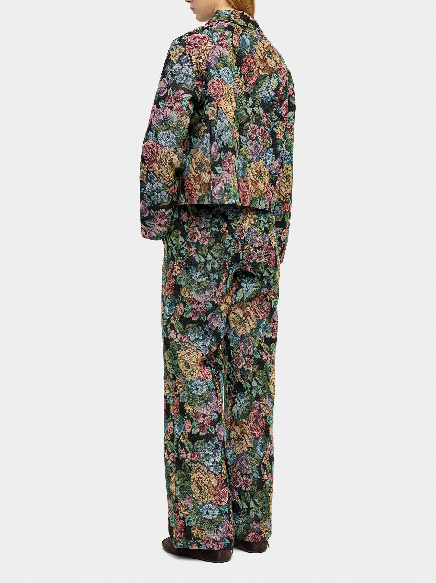 Floral Jacquard Coat