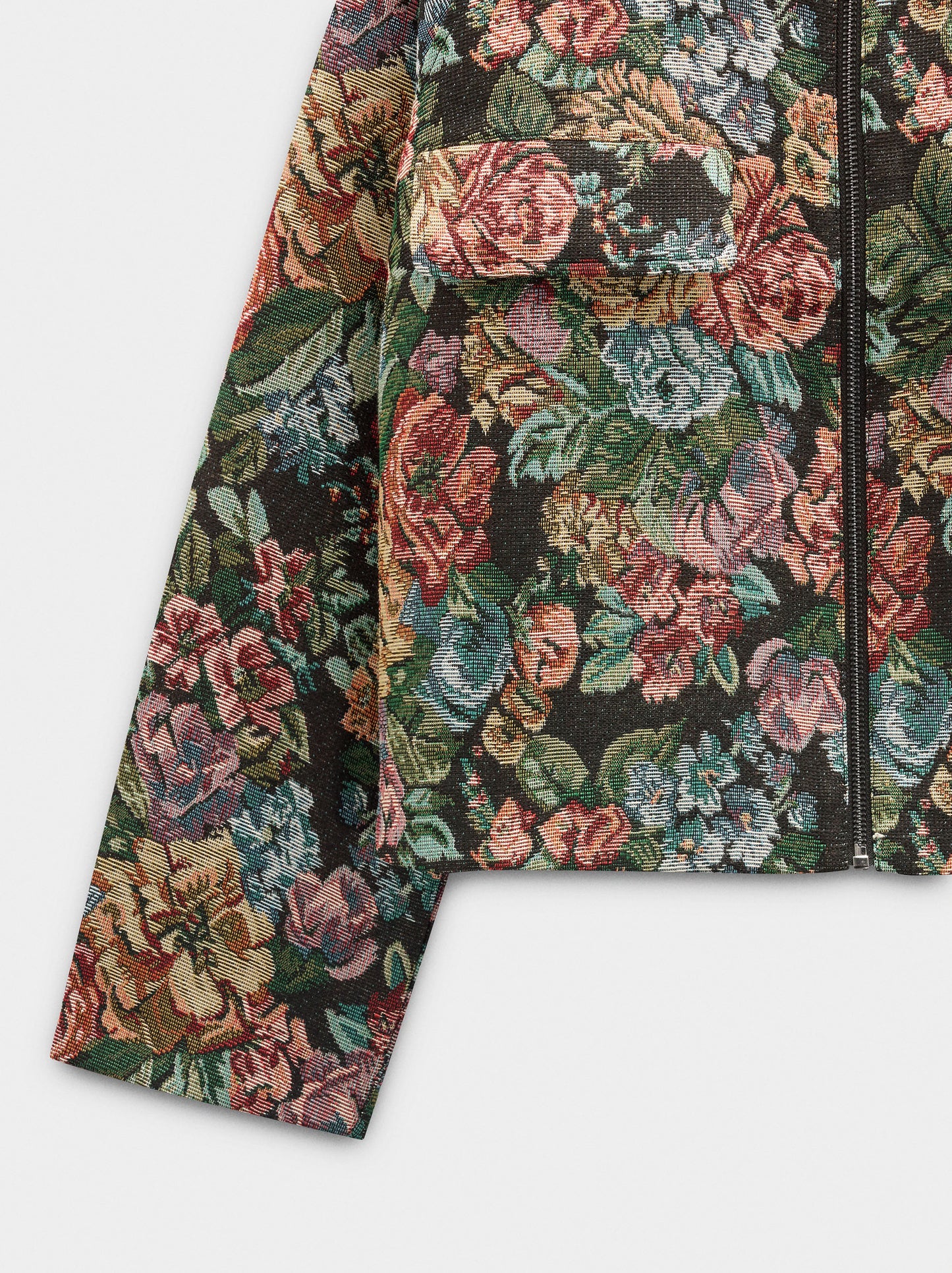 Floral Jacquard Coat