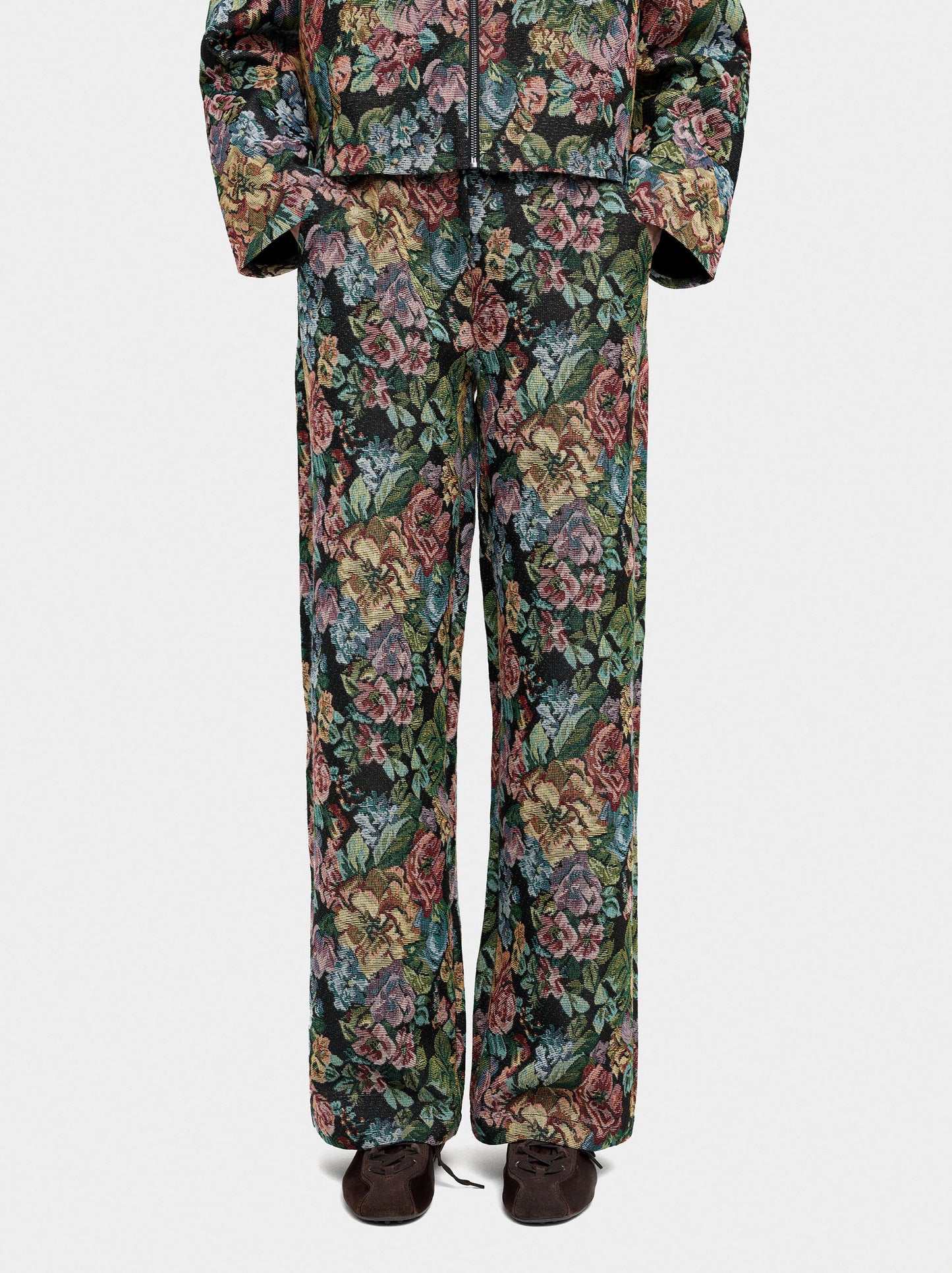 Floral Jacquard Trousers