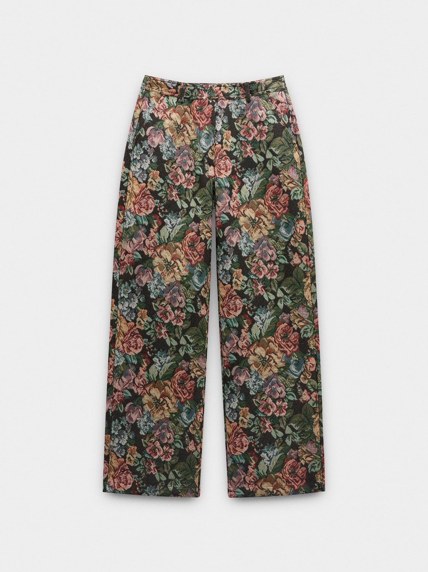 Floral Jacquard Trousers
