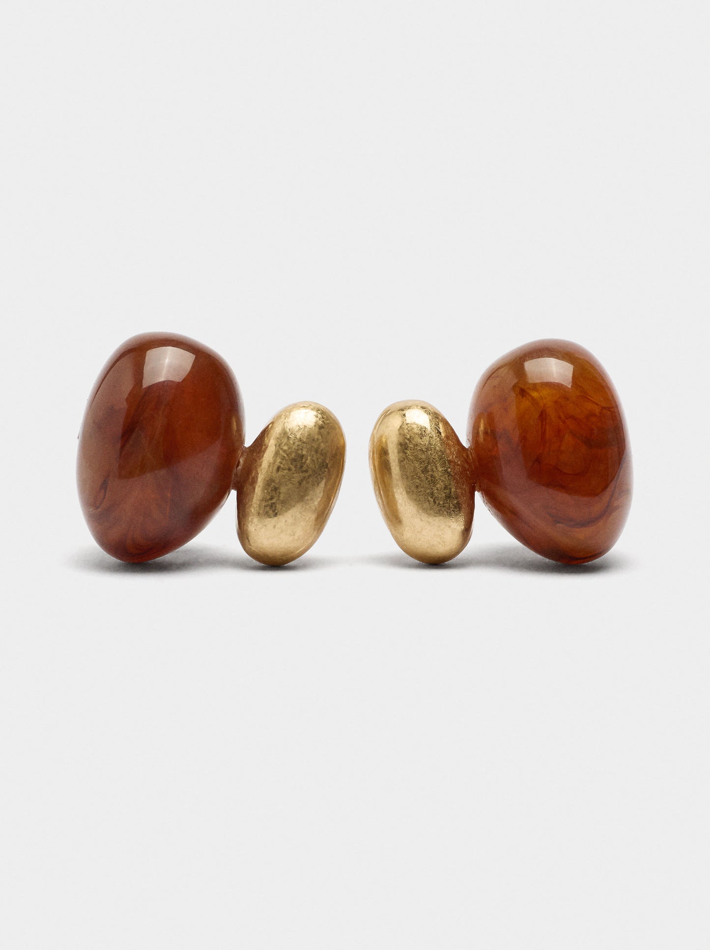 Oval Earrings With Stone Effect