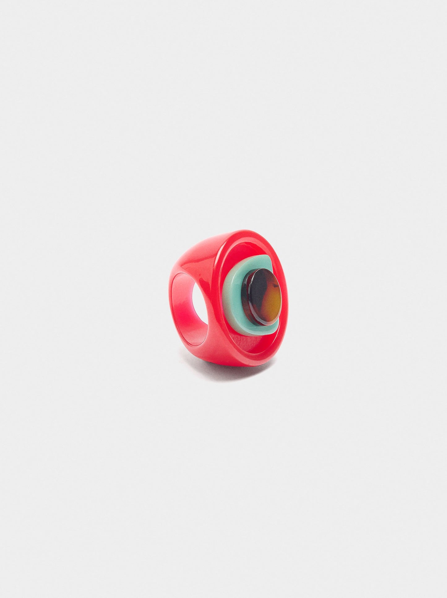 Round Ring With Tortoiseshell Effect