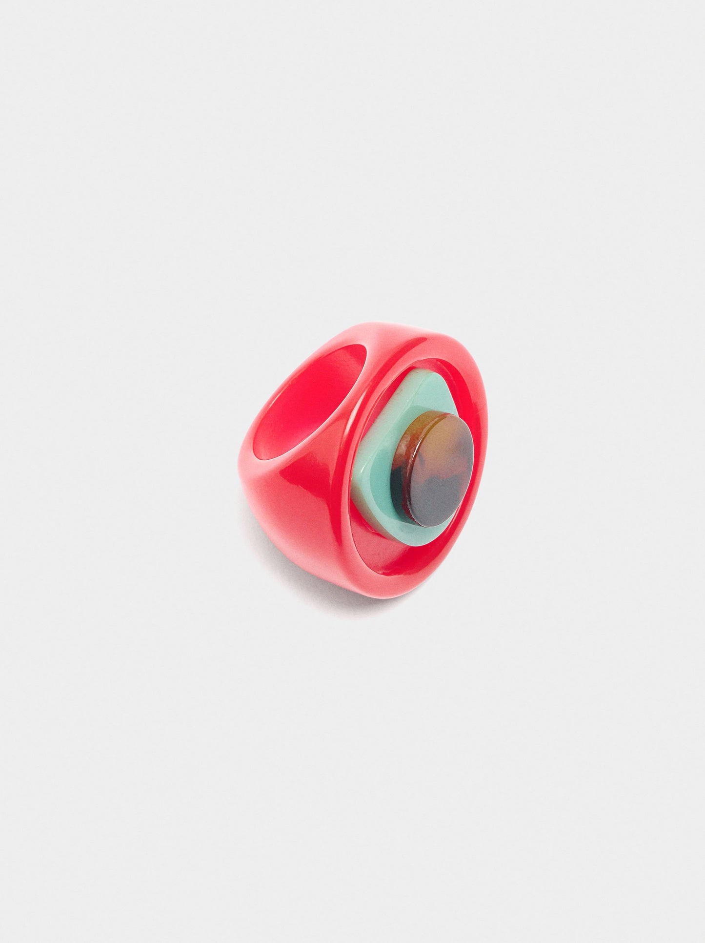 Round Ring With Tortoiseshell Effect