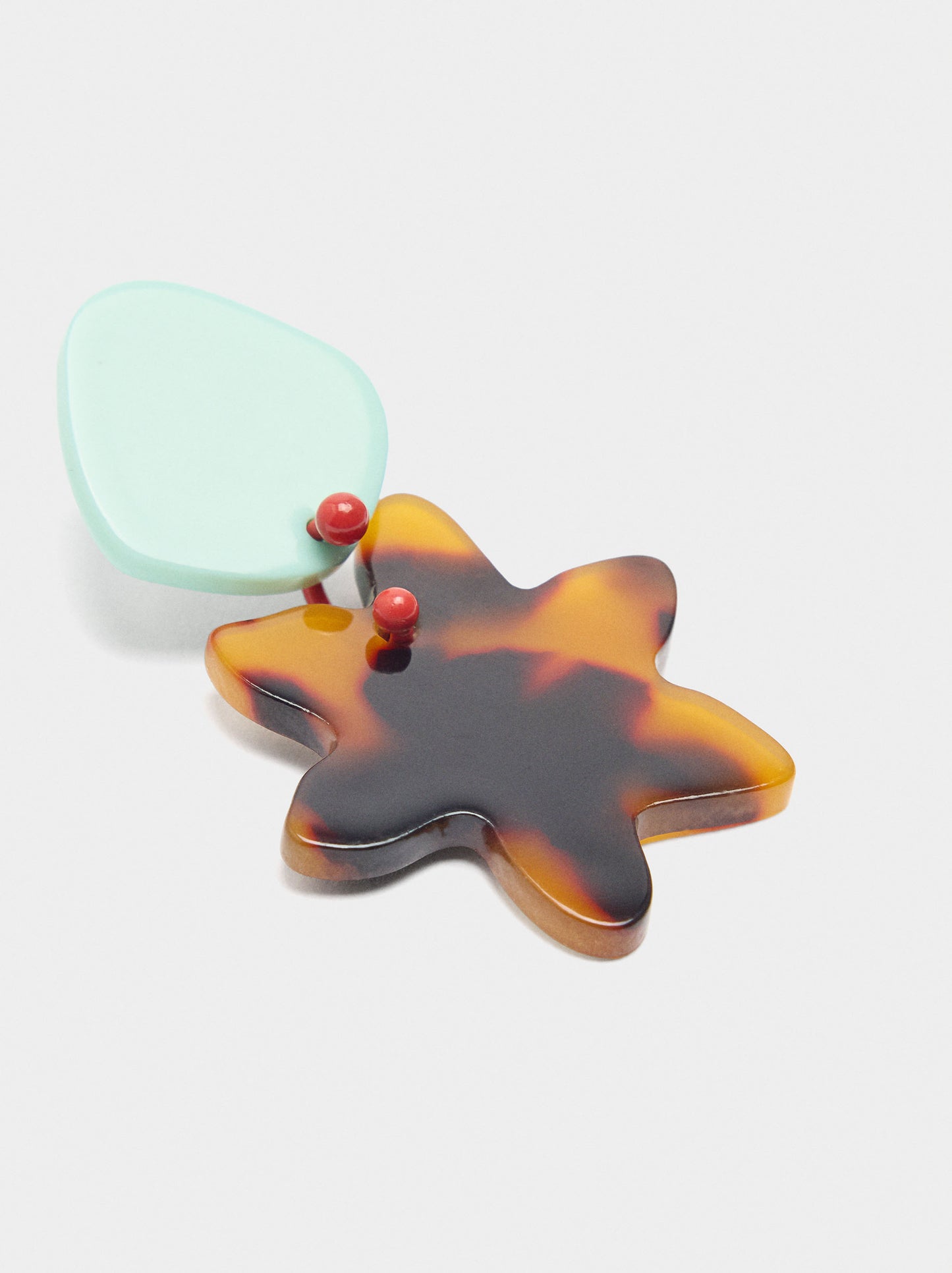 Star Earrings With Tortoiseshell Effect