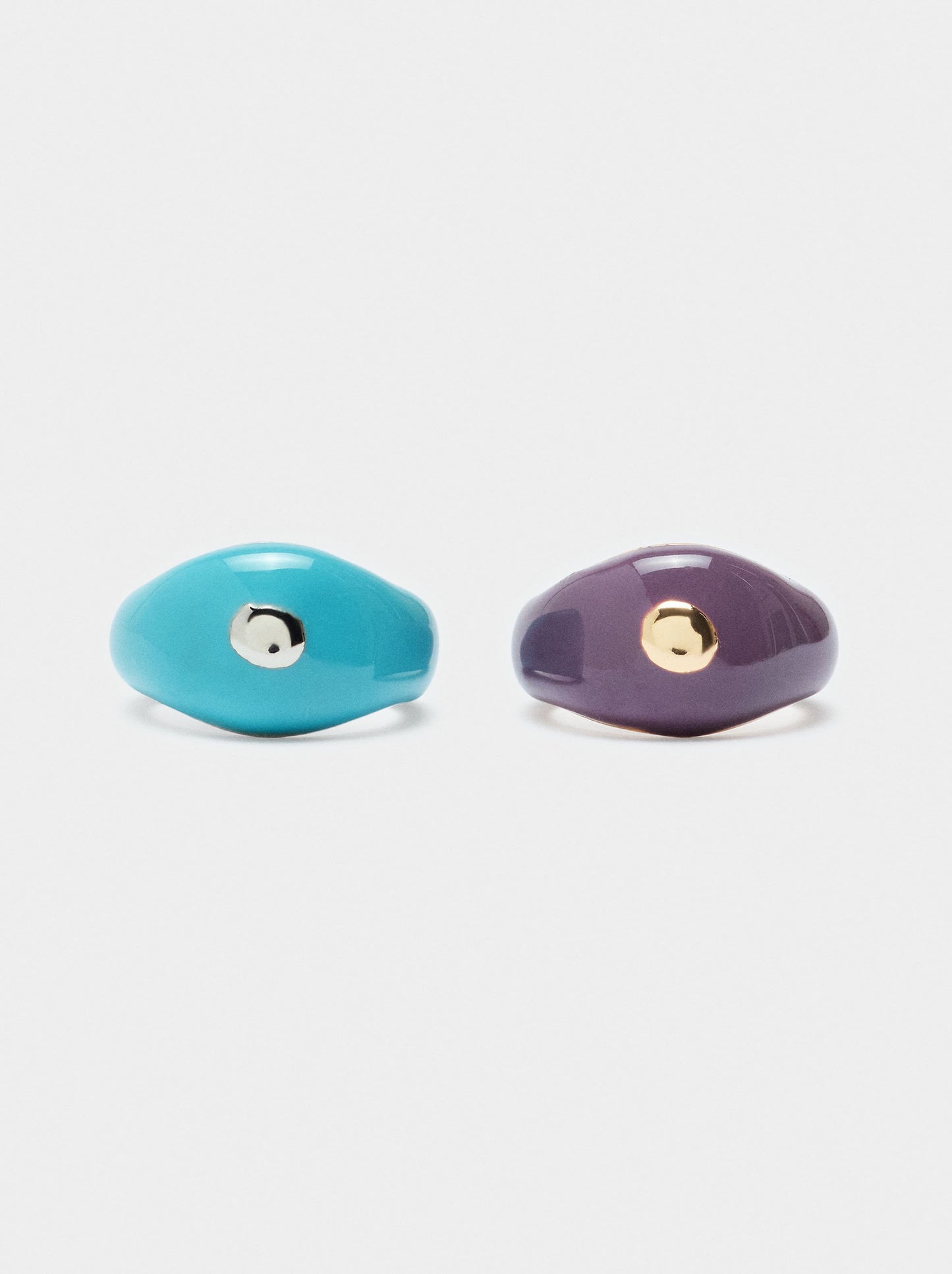 Set Of Rings With Enamel