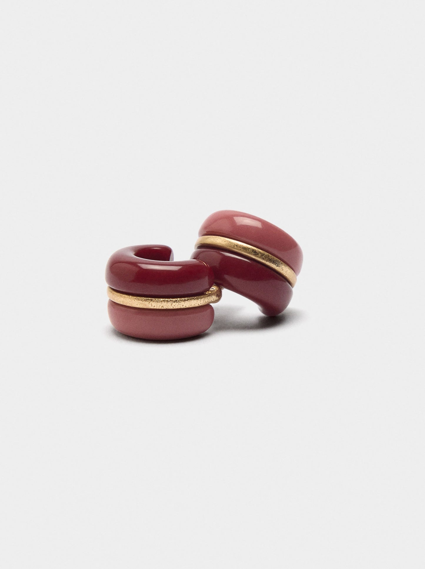Open Hoop Earrings With Resin