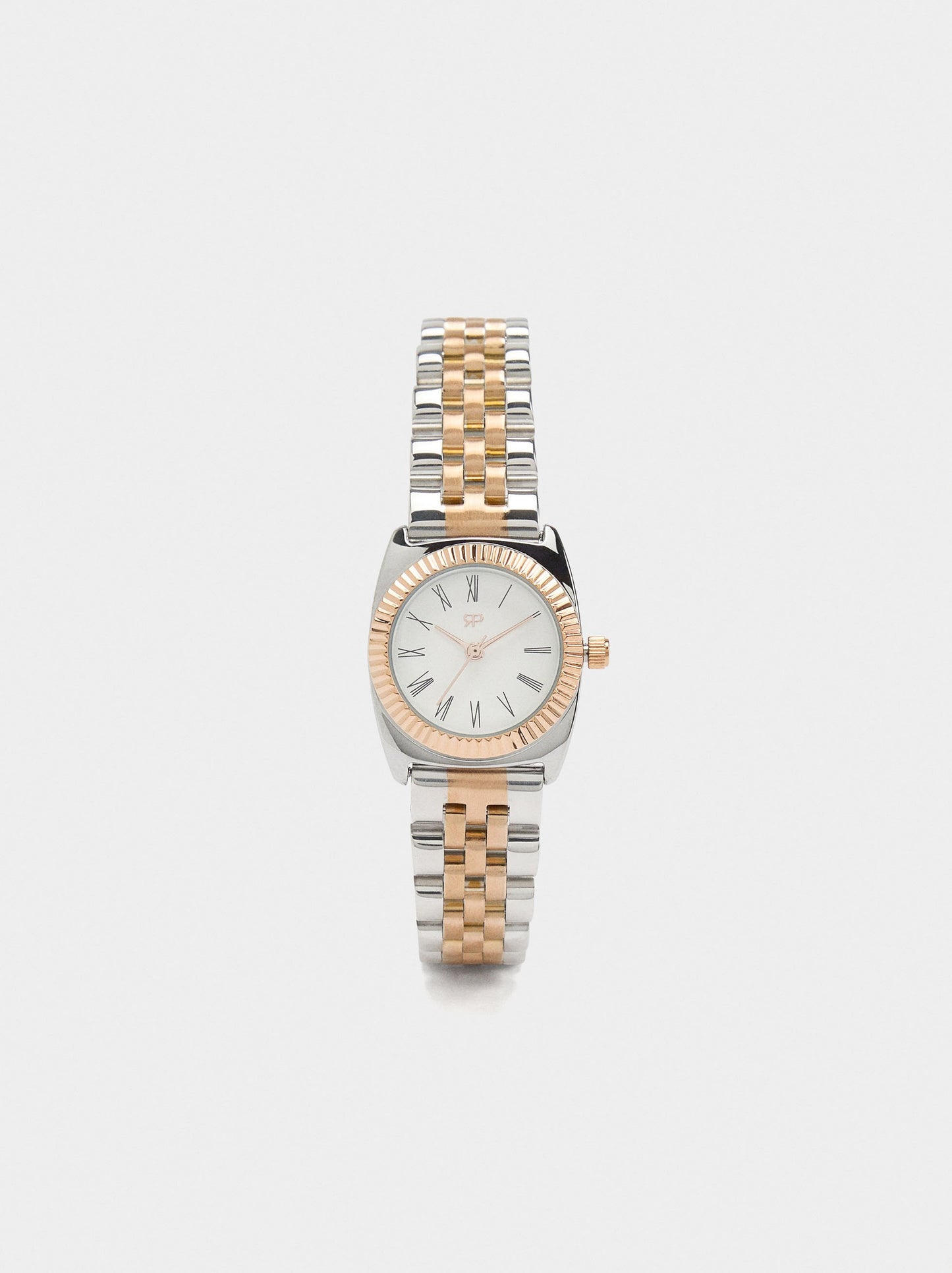 Watch With Bicolor Stainless Steel Wristband