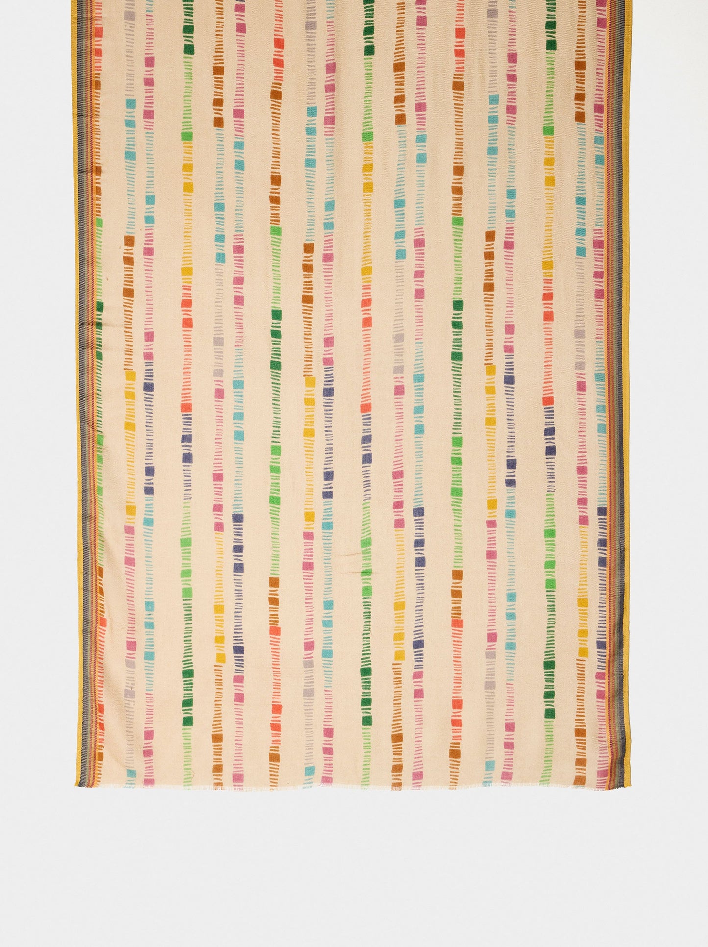Scarf Printed With Multicolor Stripes