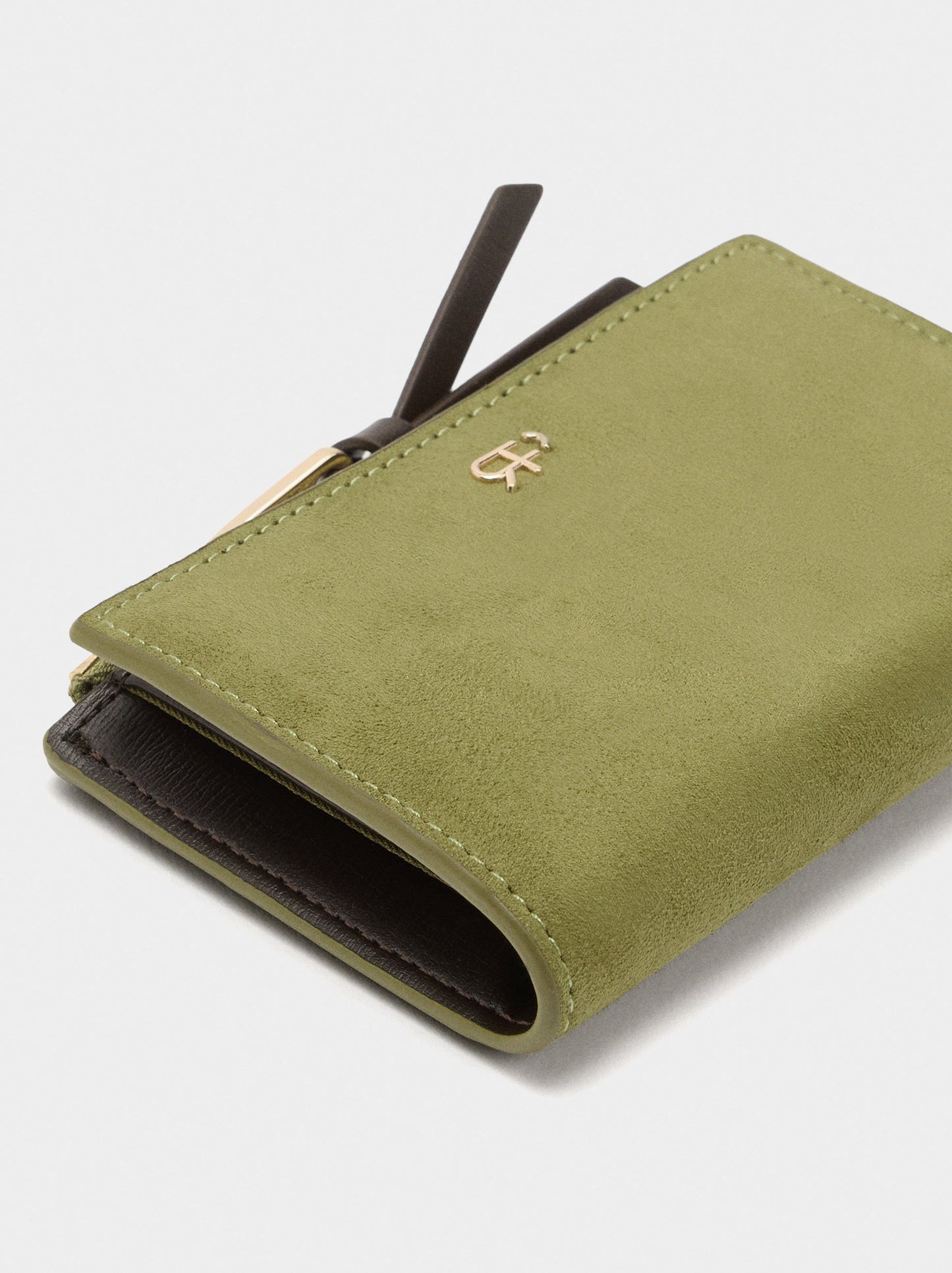 Wallet With Suede Effect