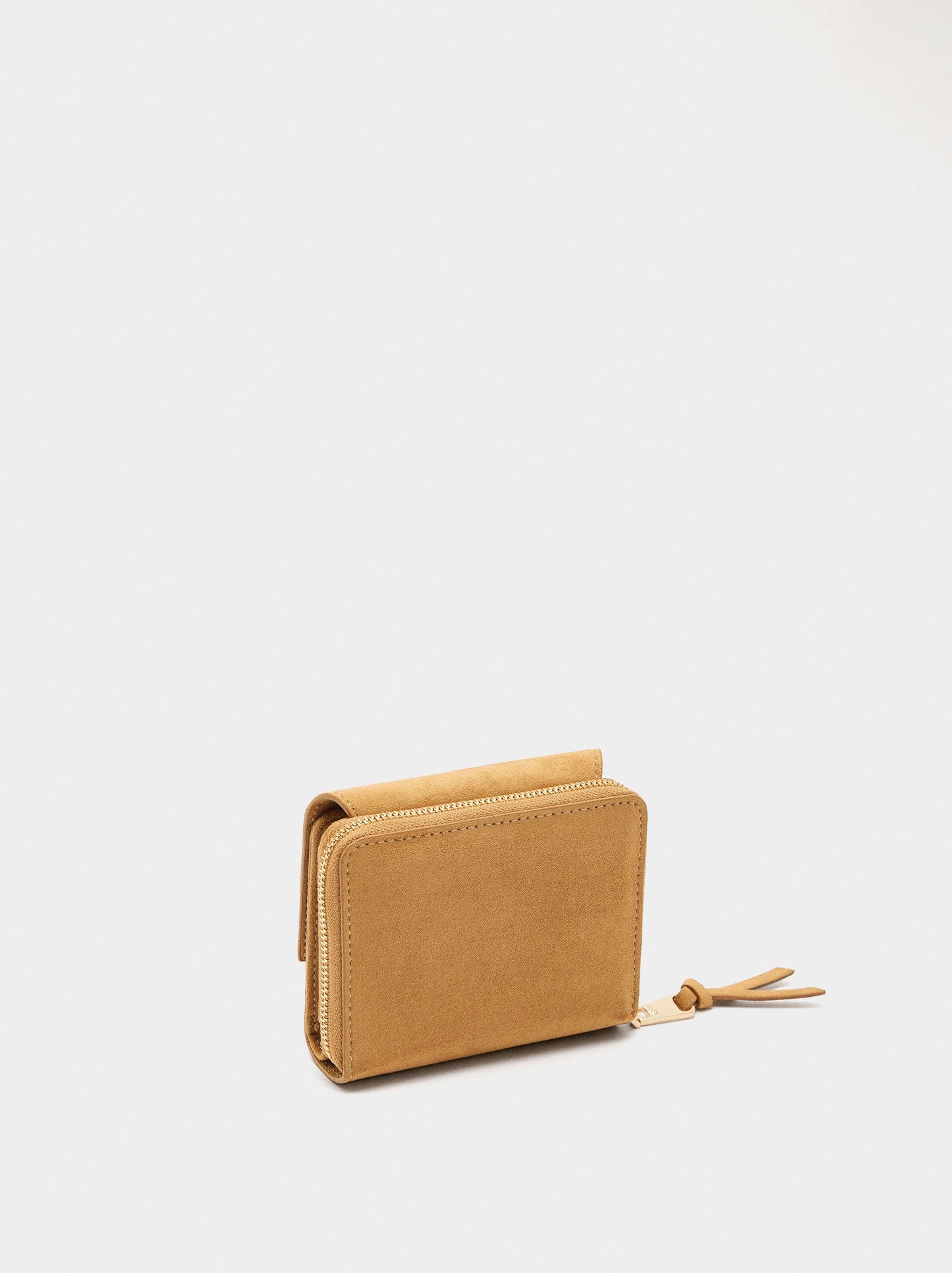Suede-Effect Wallet With Flap