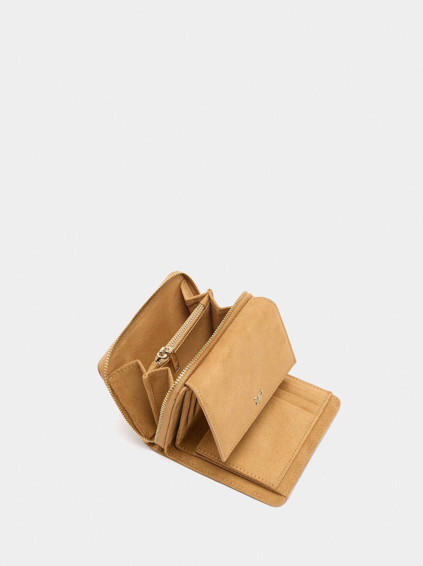 Suede-Effect Wallet With Flap