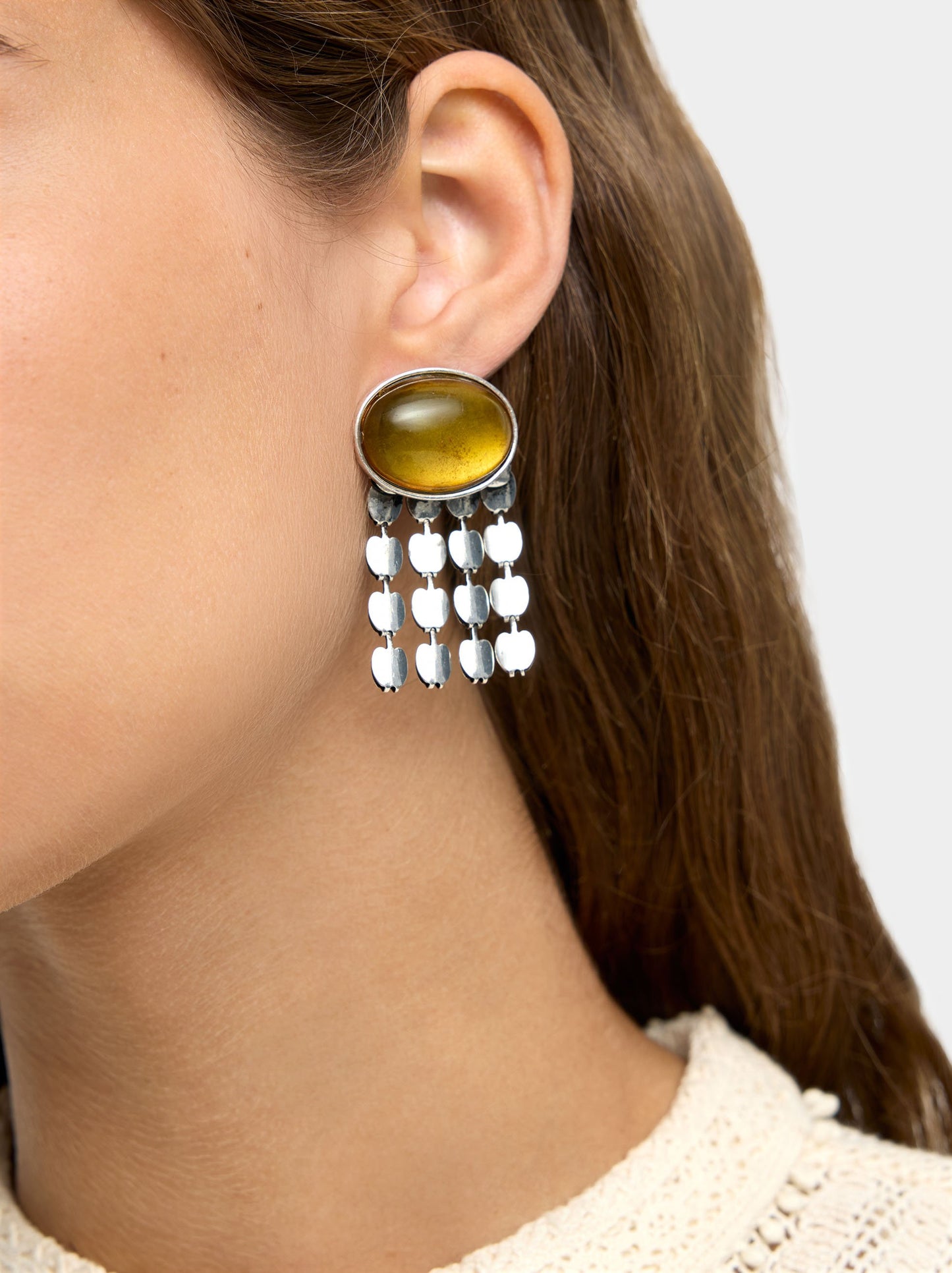 Long Oval Earrings