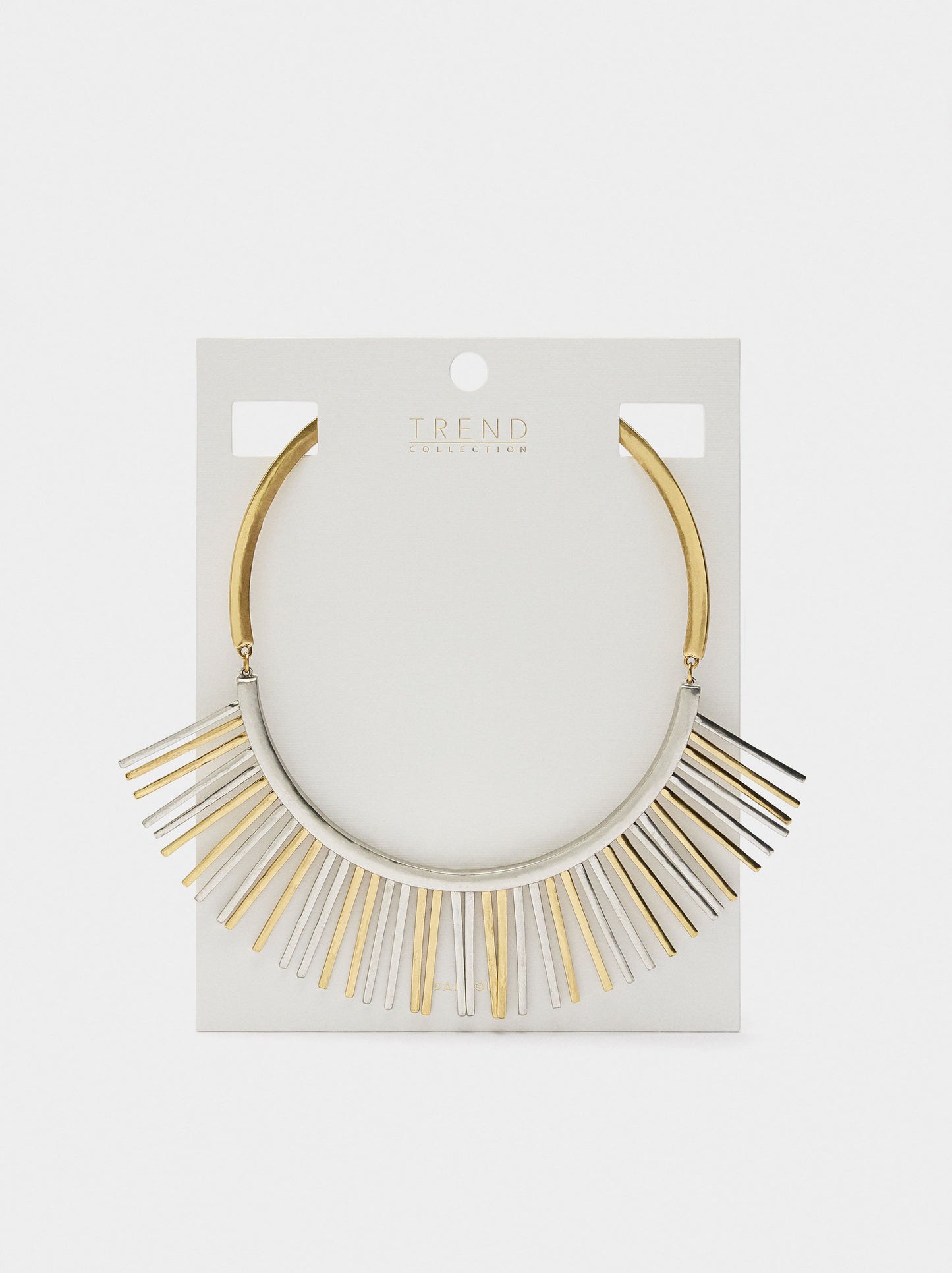 Short Necklace With Bicolor Bars