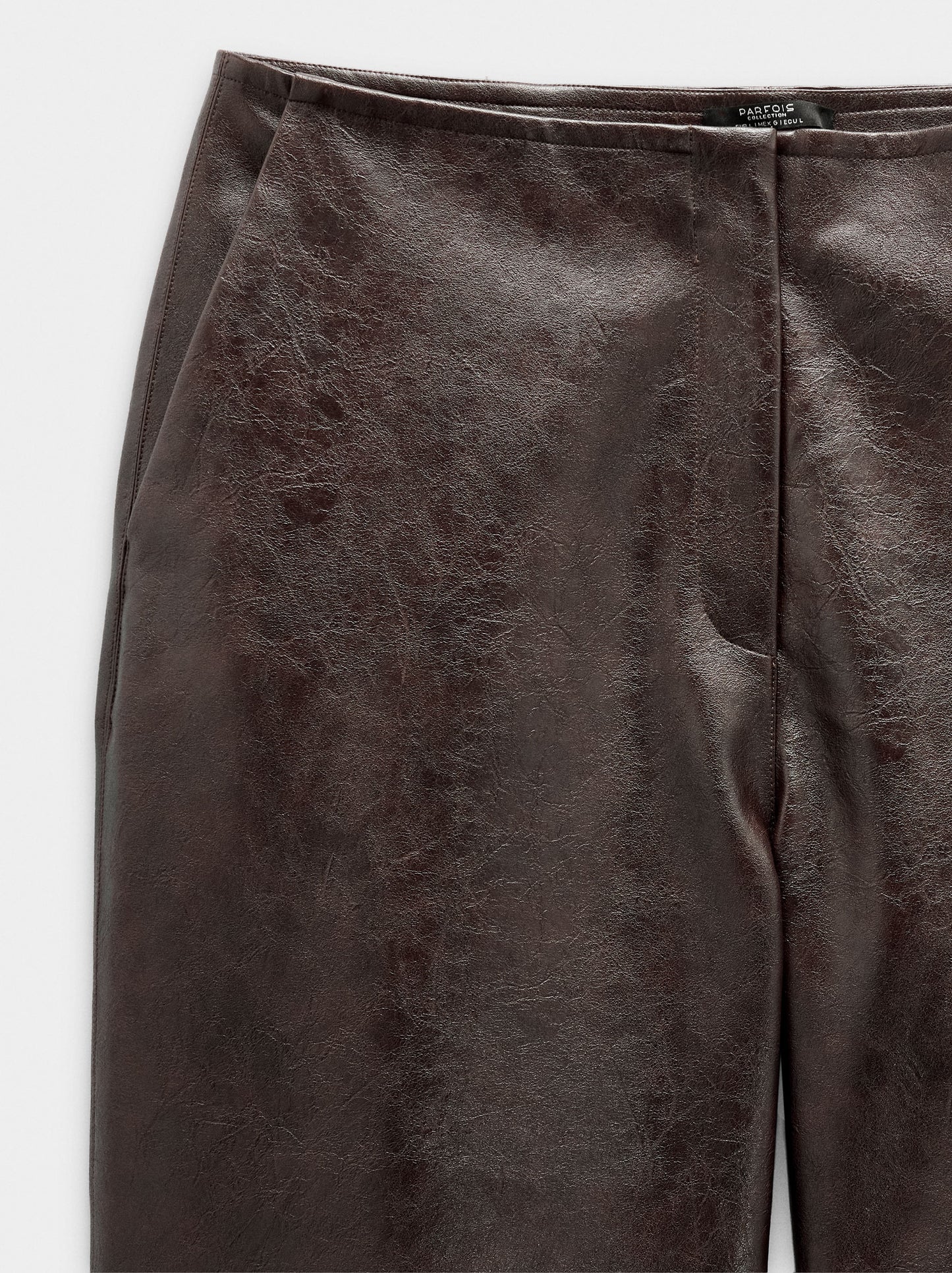 Trousers With Leather Effect
