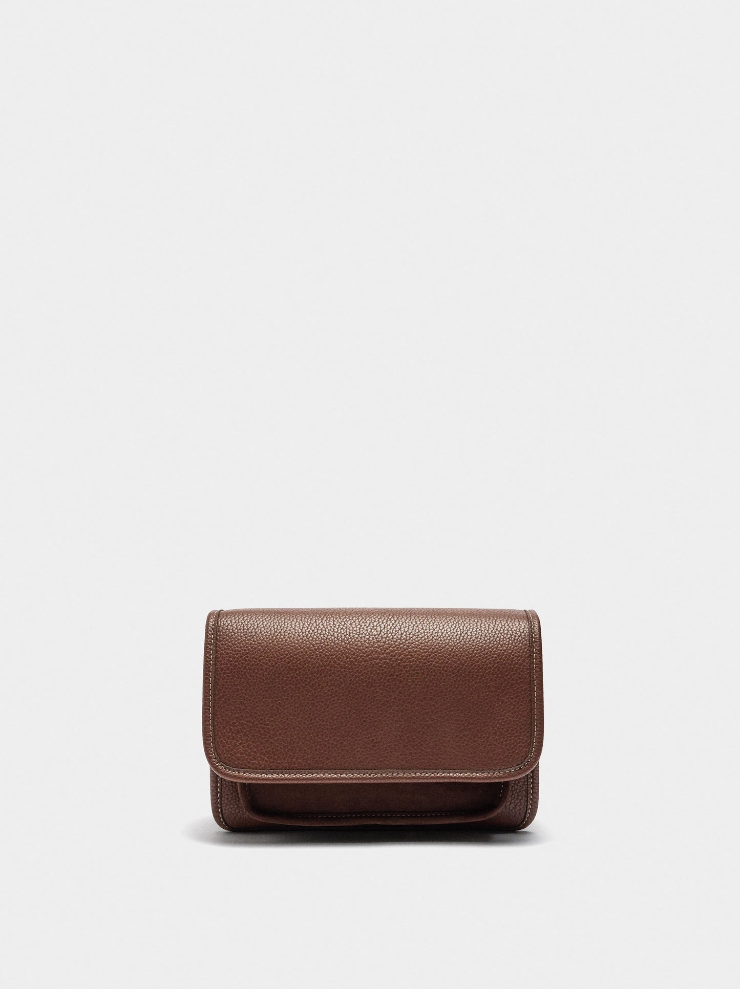 Crossbody Bag With Texture And Flap