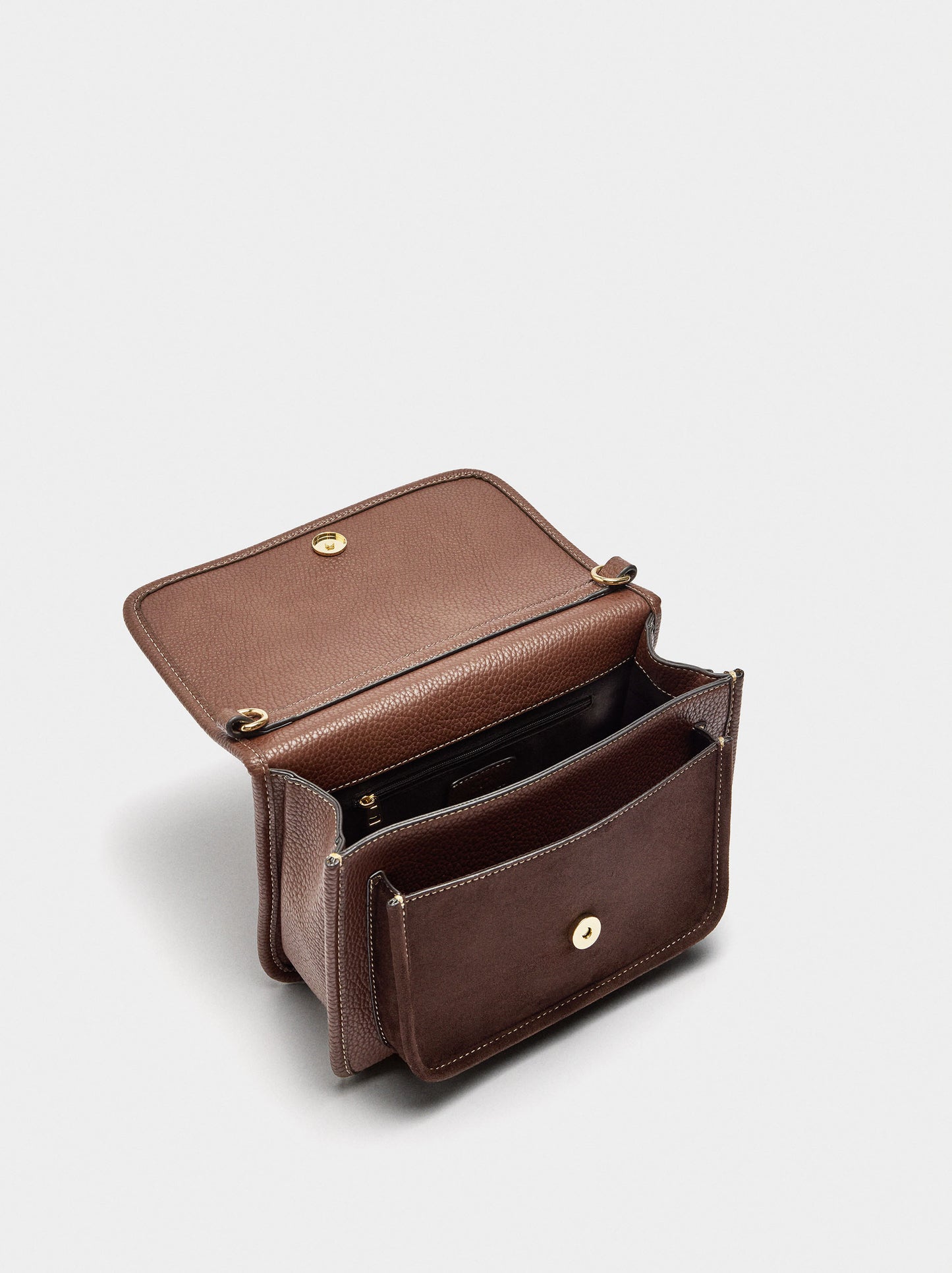 Crossbody Bag With Texture And Flap