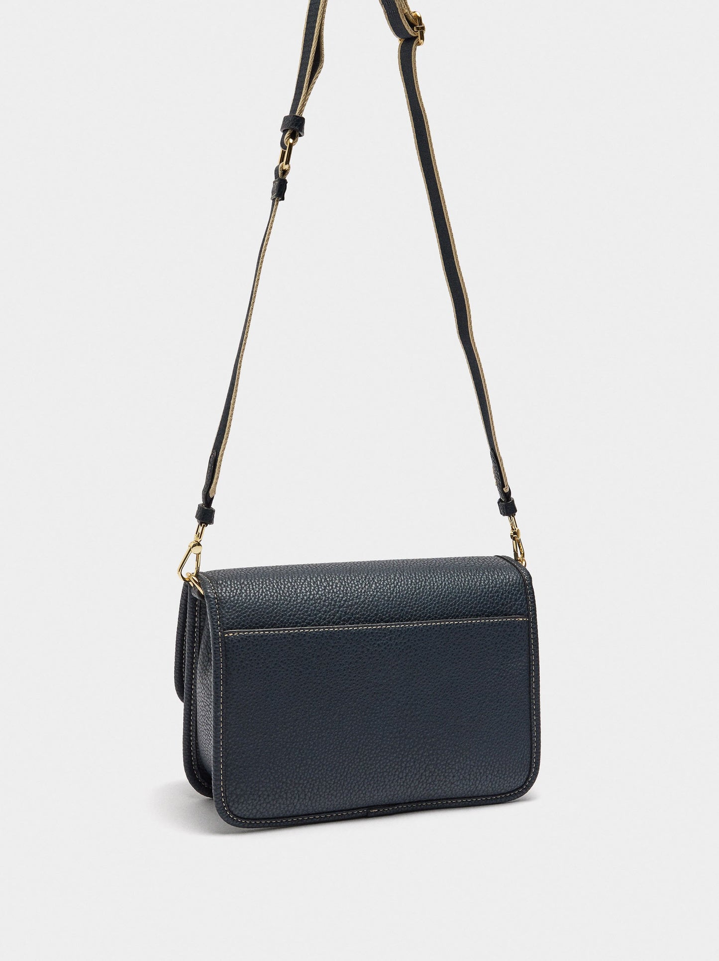 Crossbody Bag With Texture And Flap