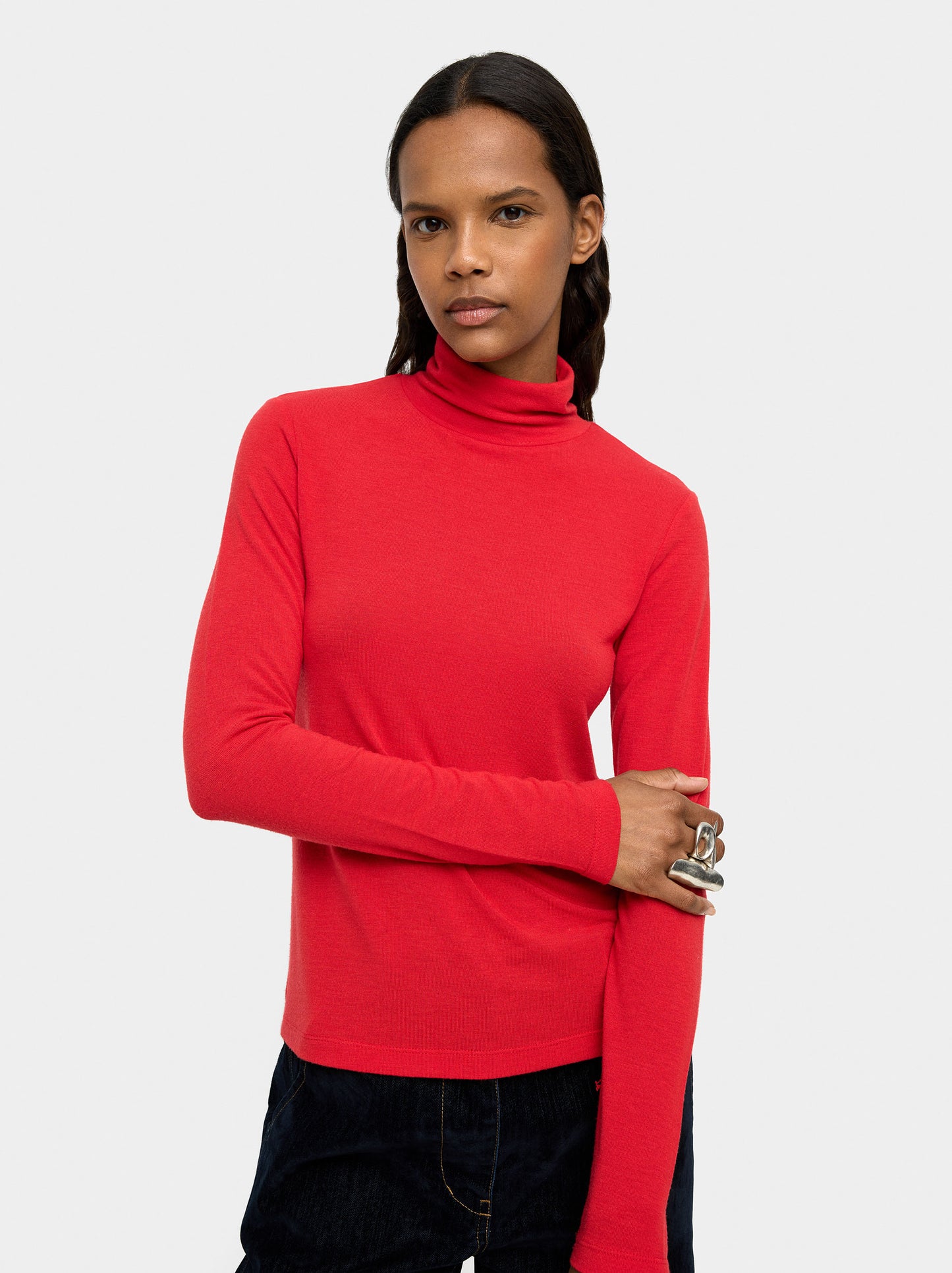 T-Shirt With Long Sleeves And High Neck