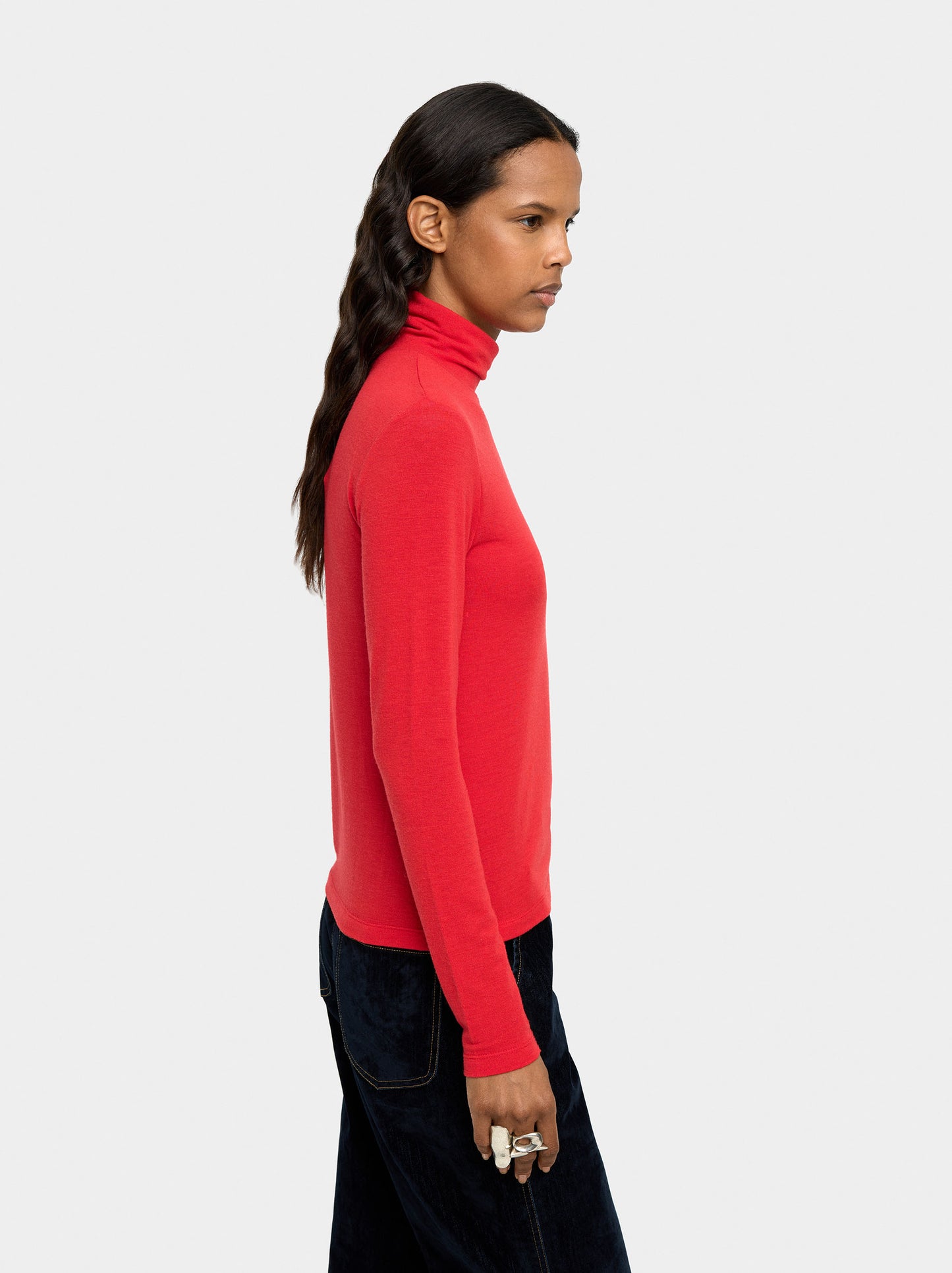 T-Shirt With Long Sleeves And High Neck