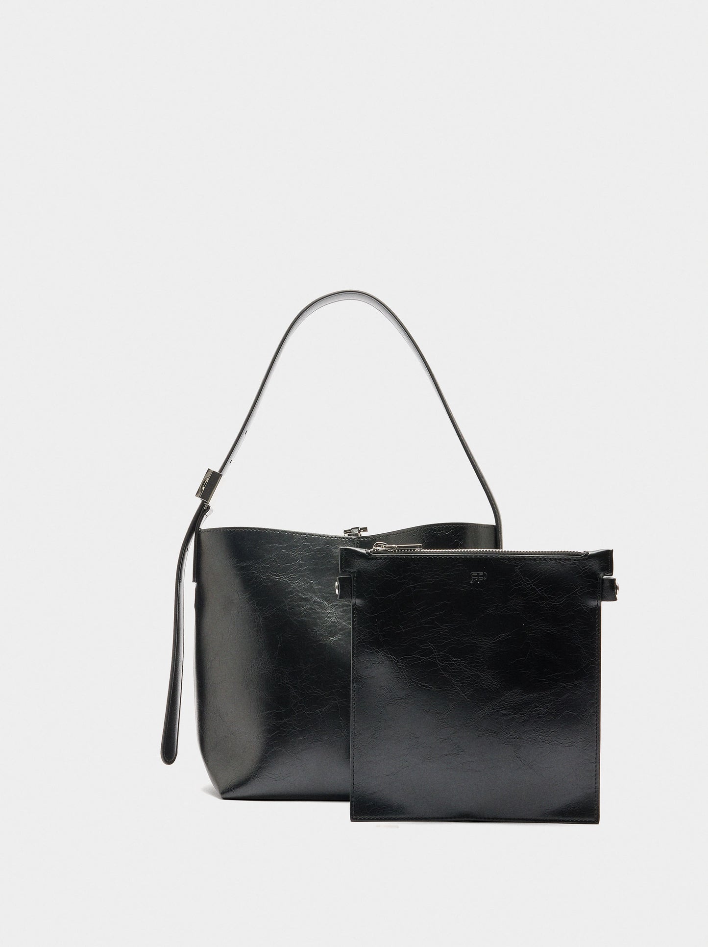 Bucket Bag With Cracked Effect