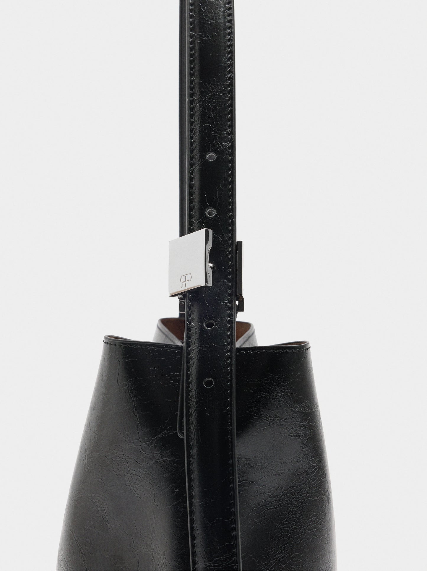 Bucket Bag With Cracked Effect