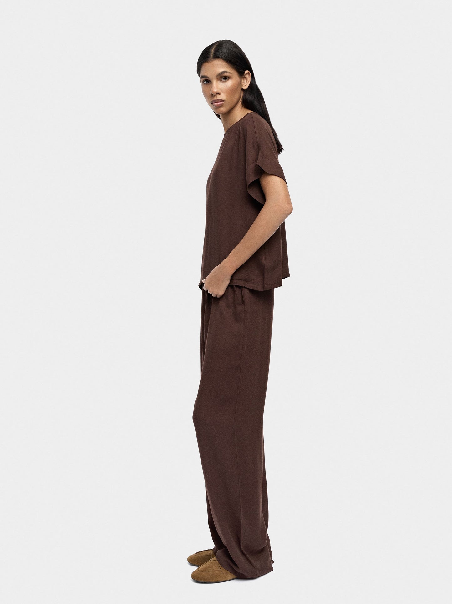 Fluid Trousers With Elastic Waist
