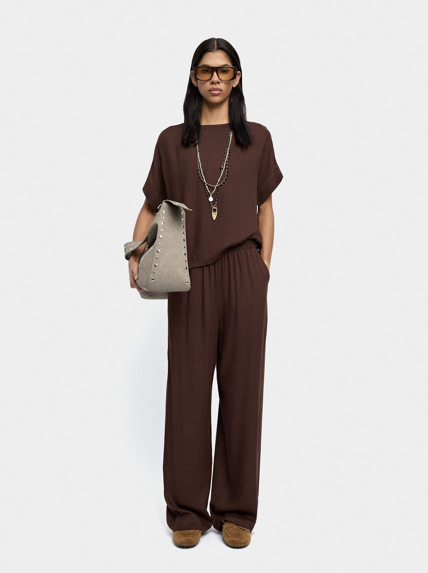 Fluid Trousers With Elastic Waist