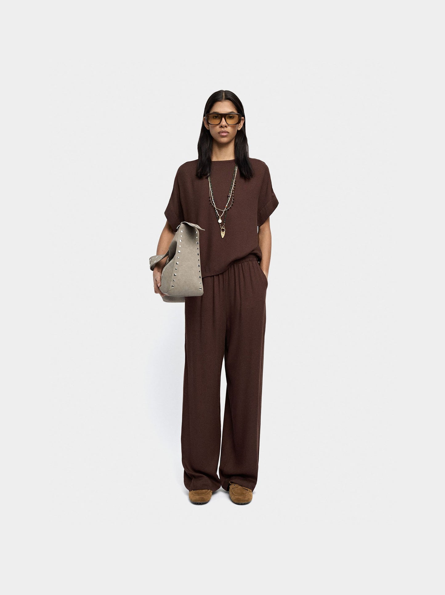 Fluid Trousers With Elastic Waist