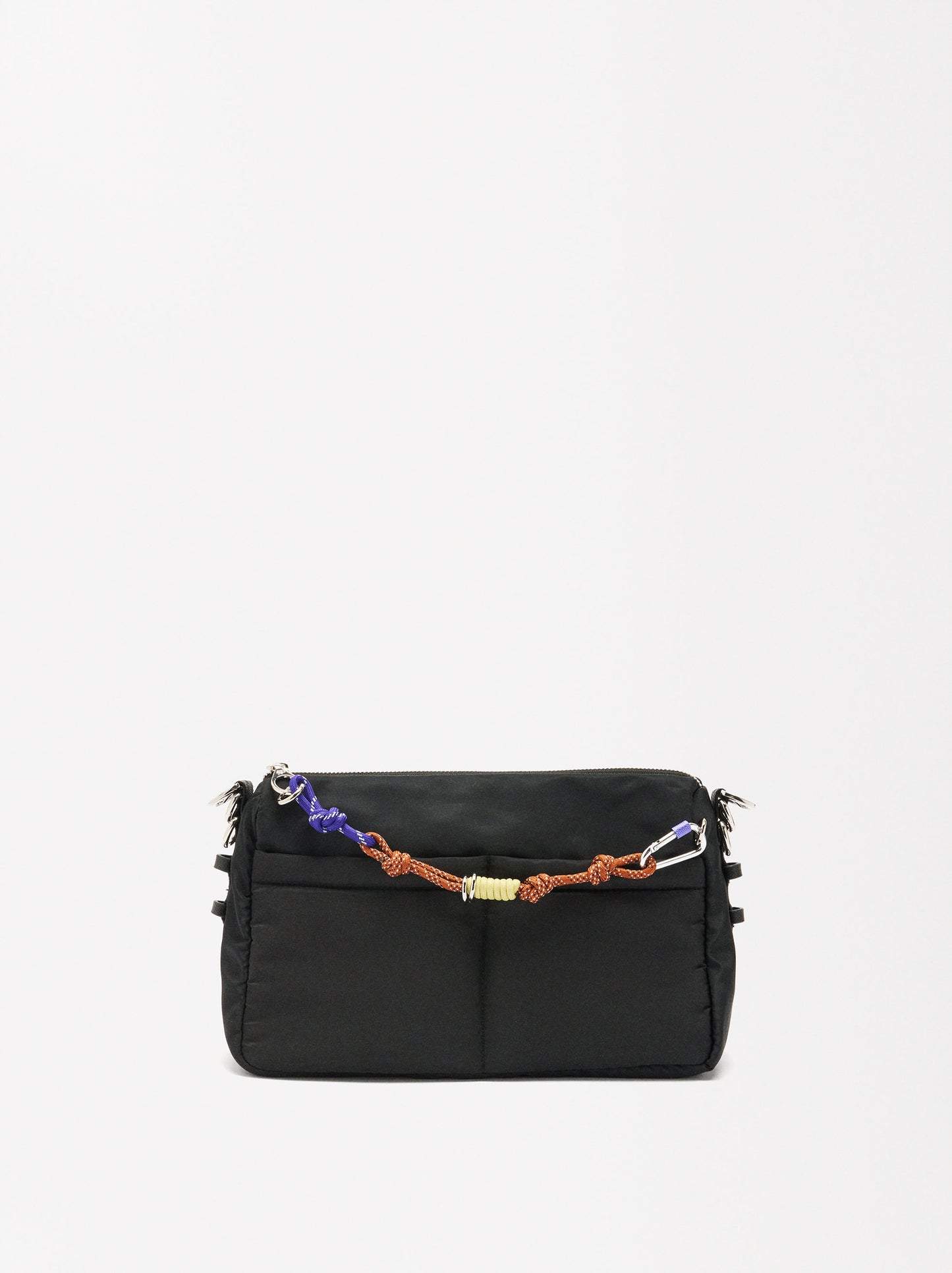 Nylon Crossbody Bag With Pendant