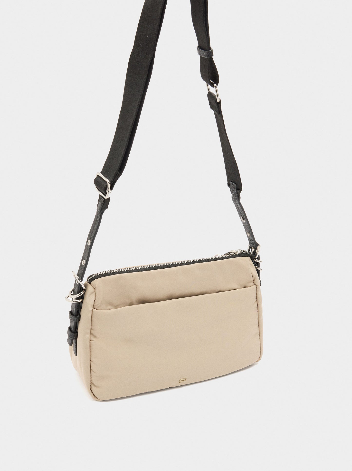 Nylon Crossbody Bag With Pendant