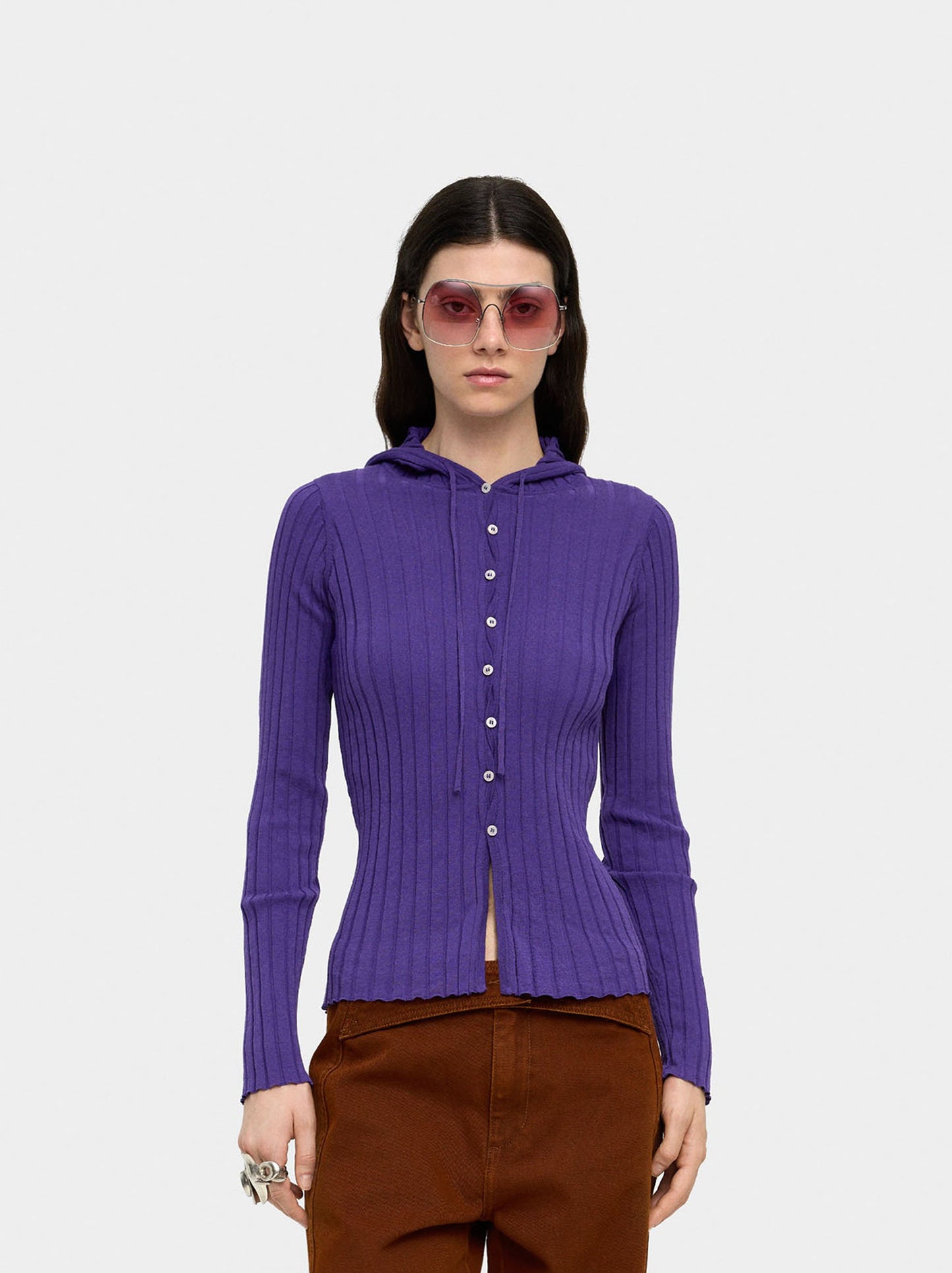 Knit Sweater With Hood