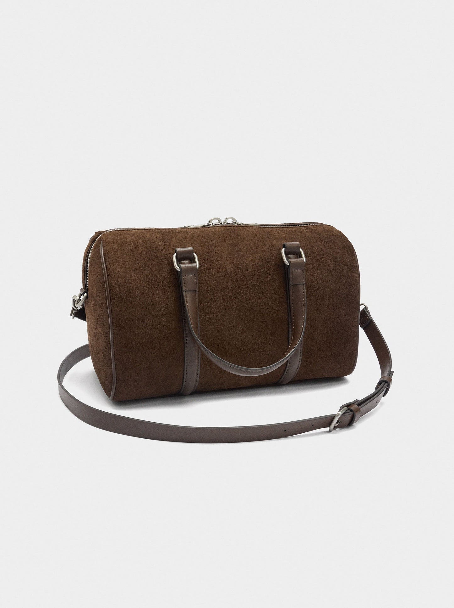 Bowling Bag With Suede Effect