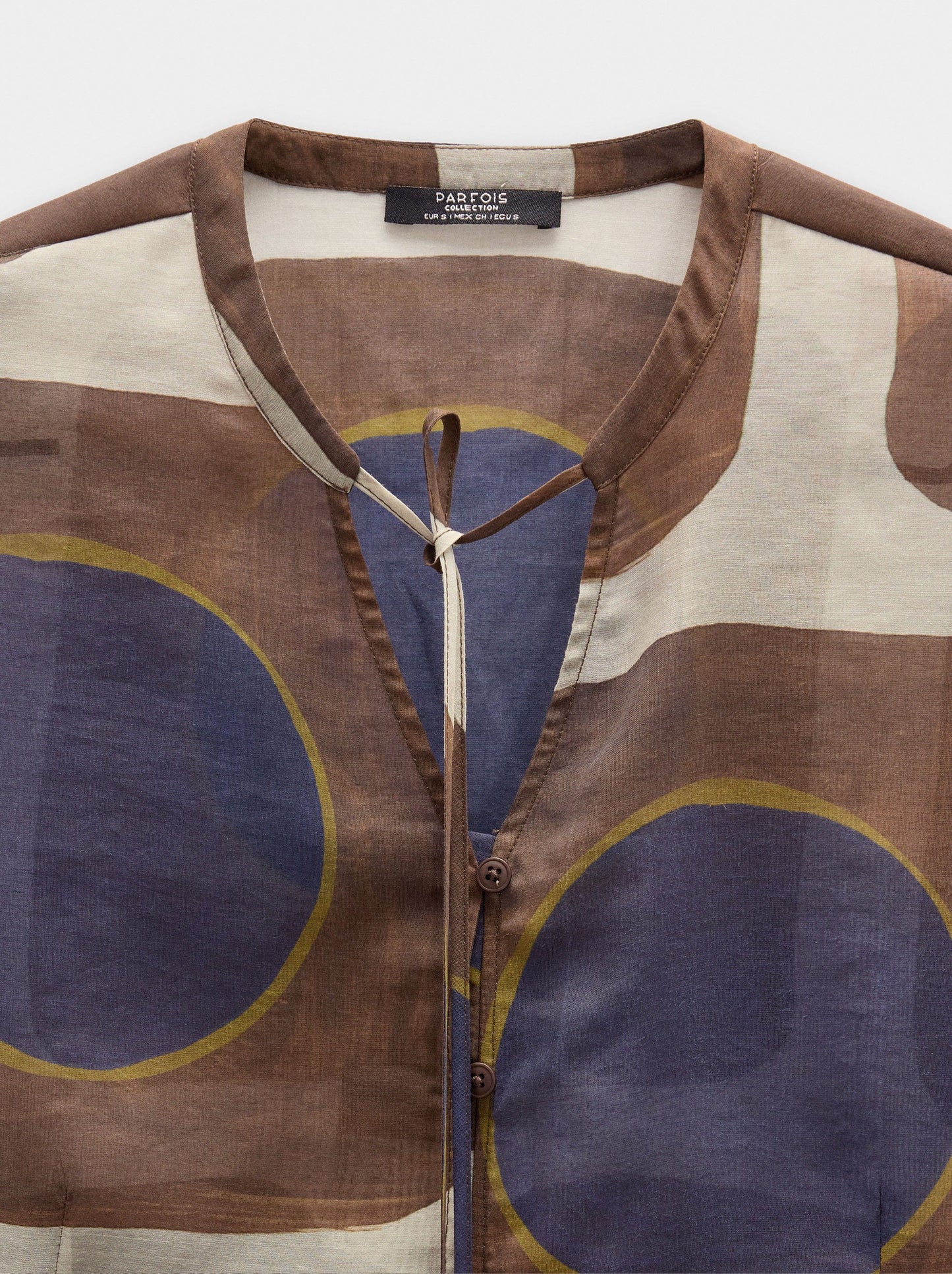 Blouse With Semi-Transparent Print