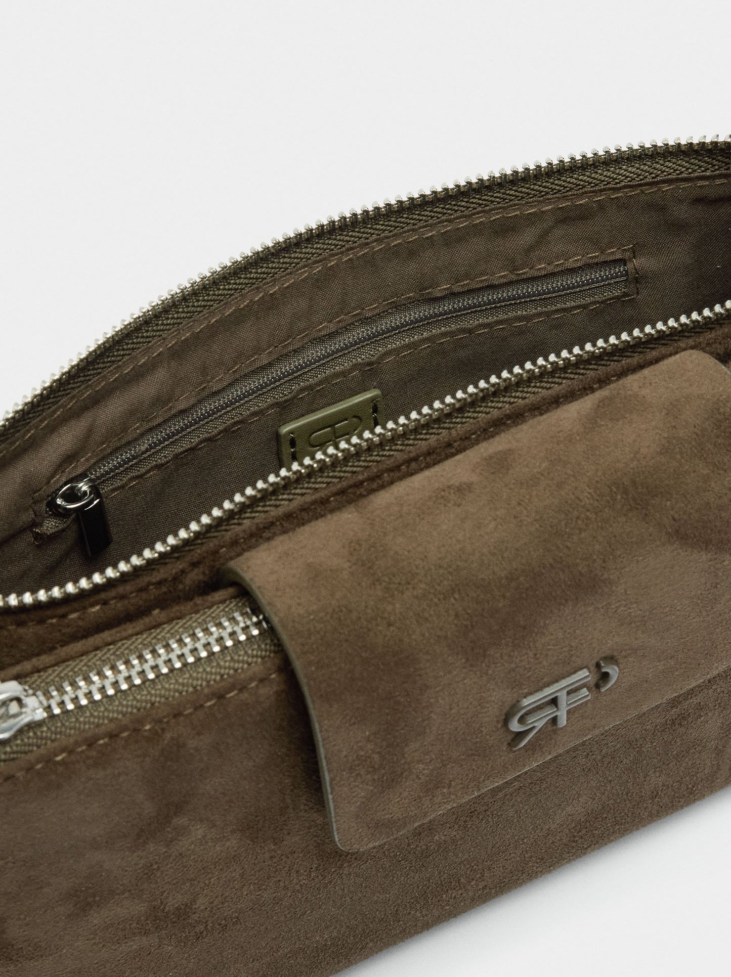 Double Leather-Effect Crossbody Bag