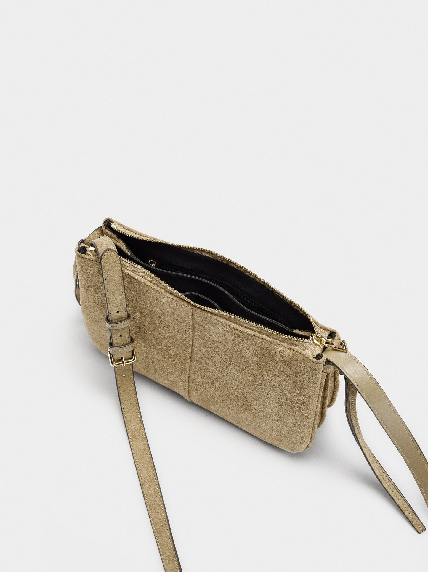 Crossbody Bag Suede Effect
