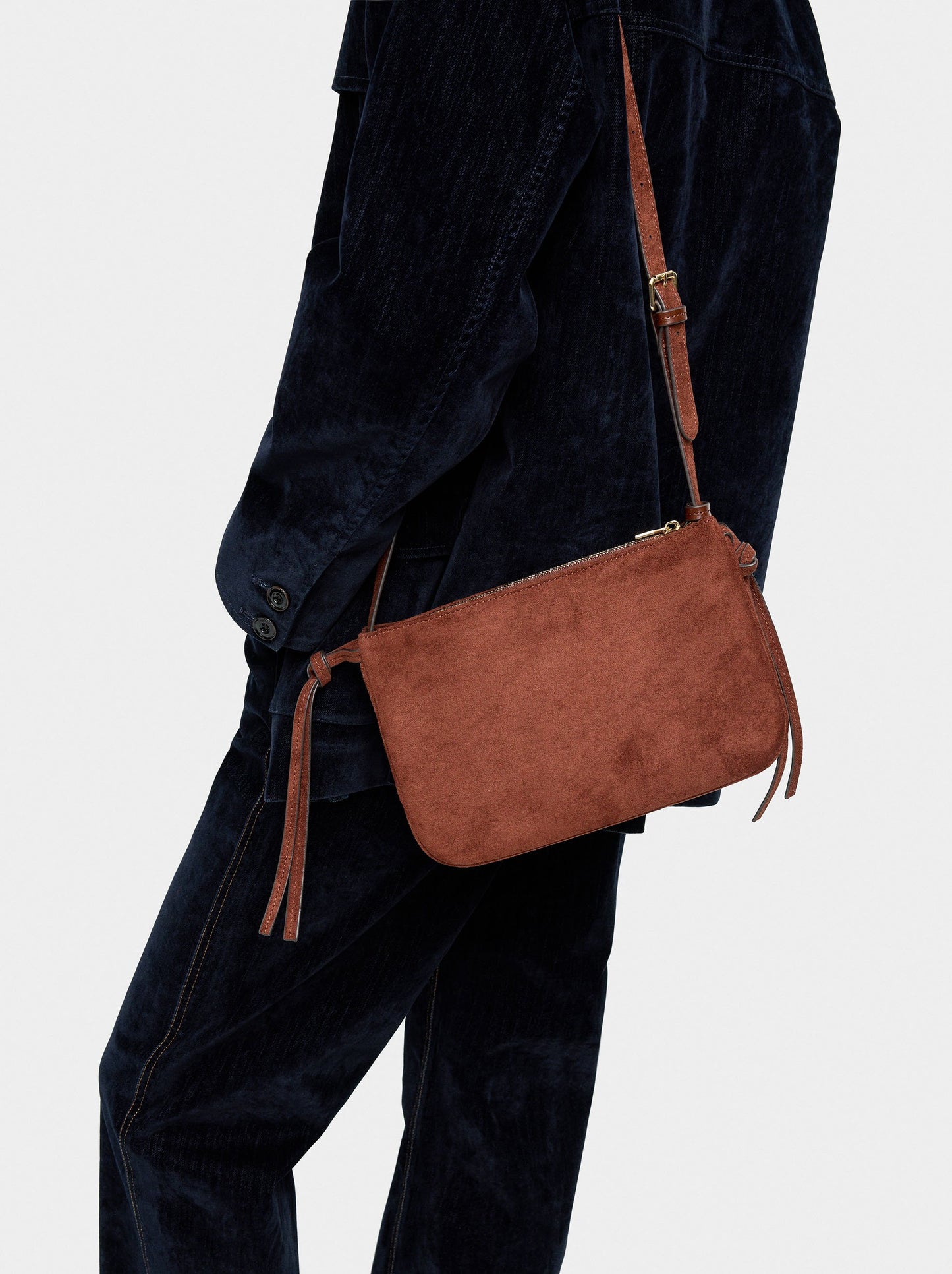 Crossbody Bag Suede Effect