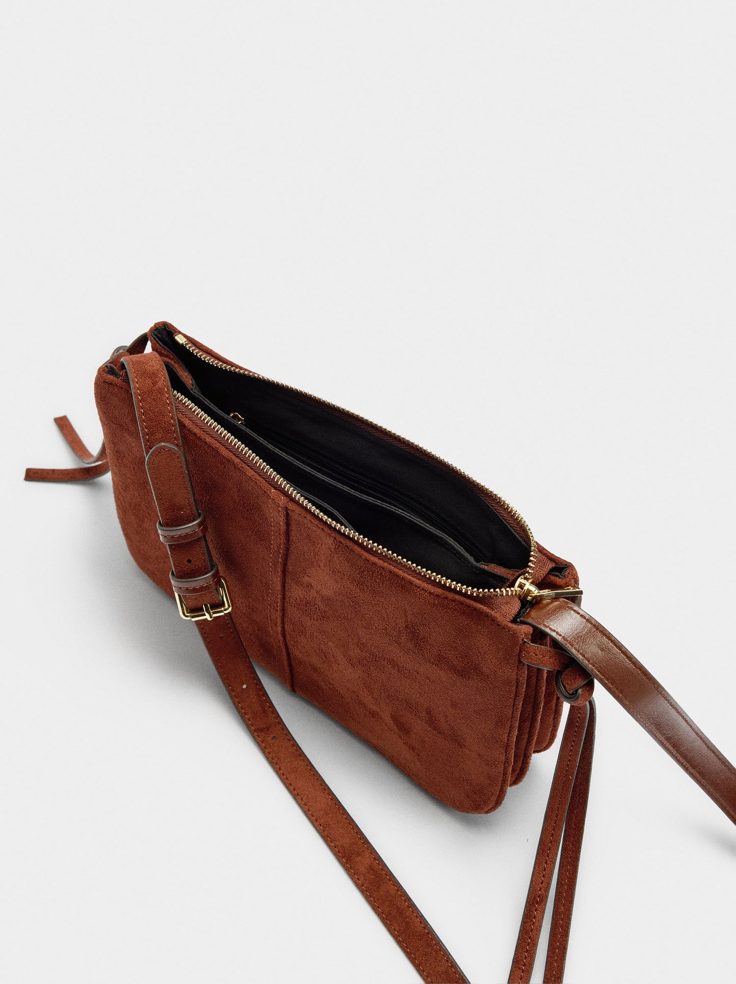 Crossbody Bag Suede Effect