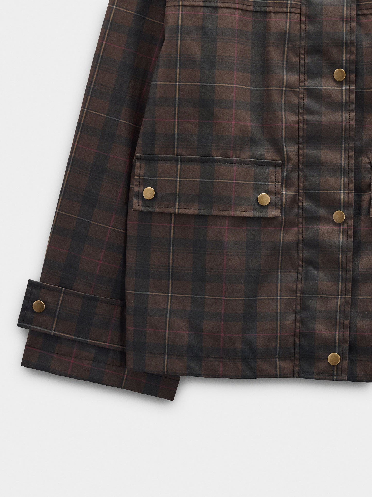 Jacket With Squares And Contrast Collar