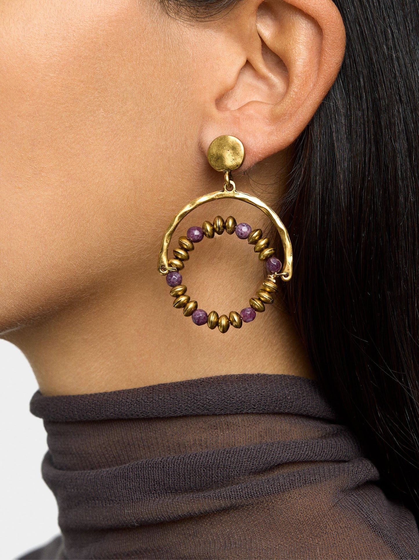 Arch Earrings With Hoop