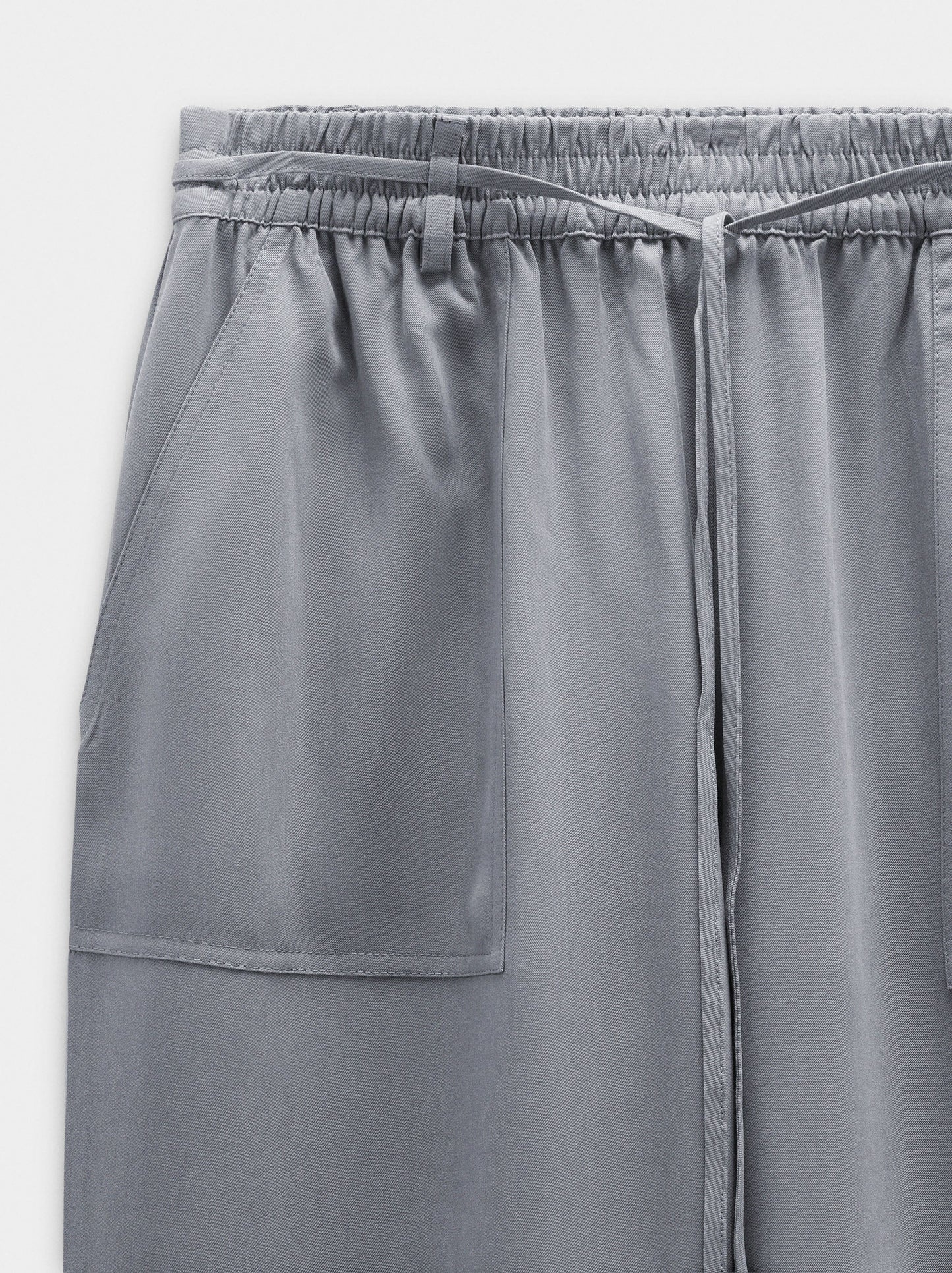 Elastic Waist Trousers With Pockets