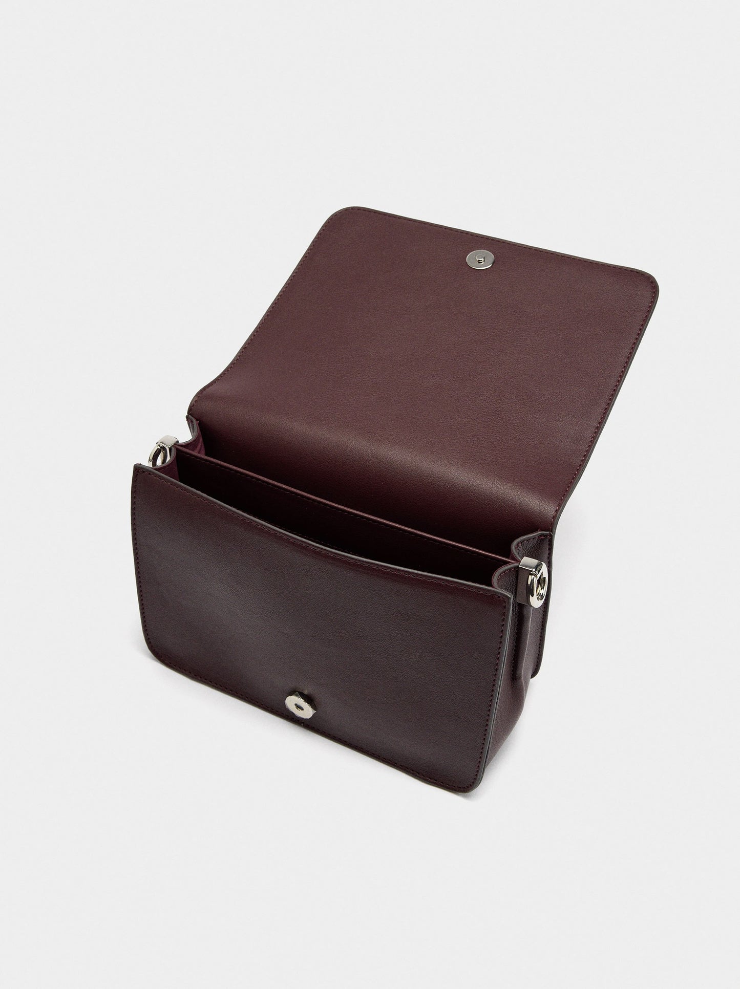 Plain Crossbody Bag With Flap