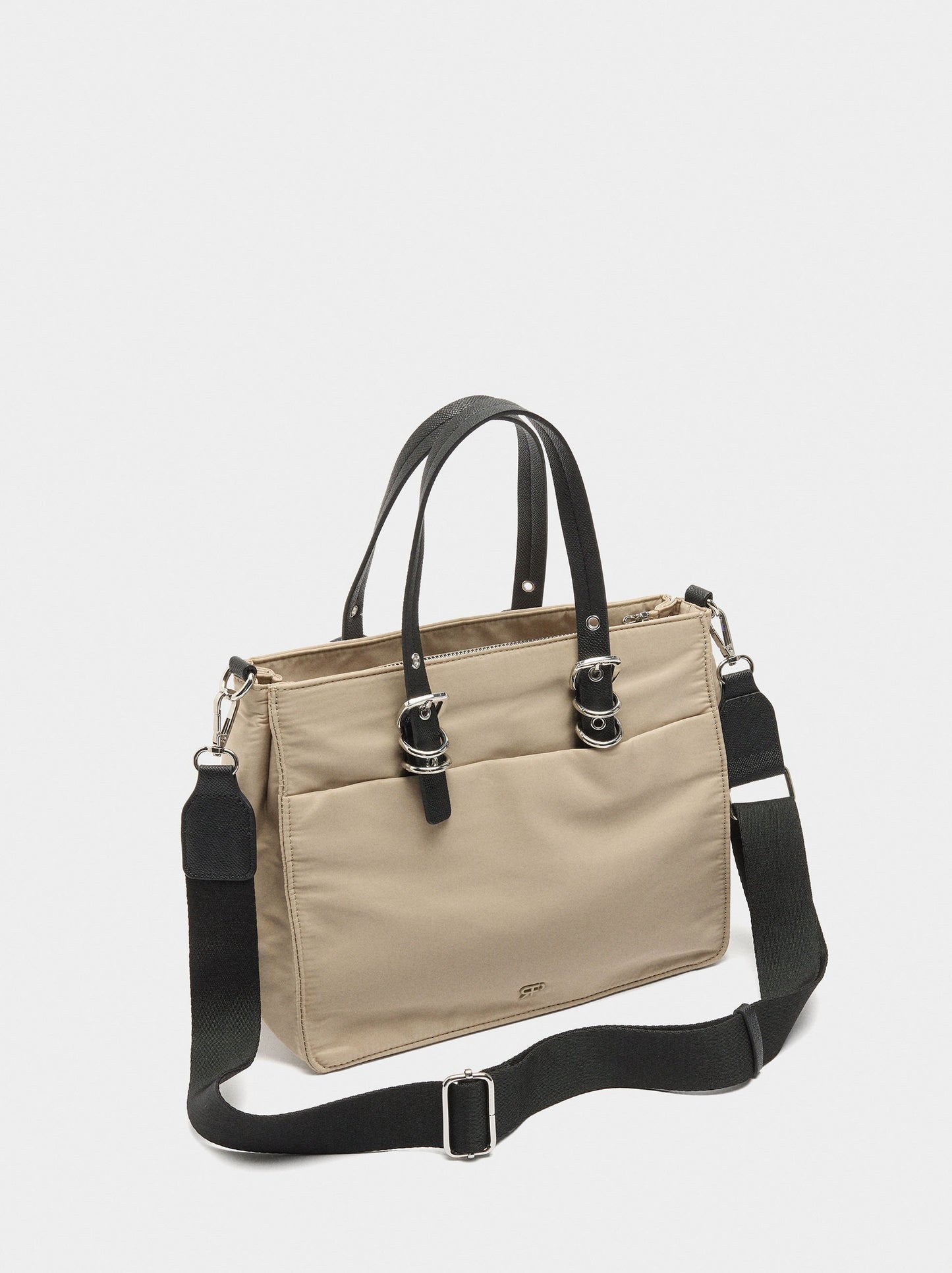 Nylon Tote Bag With Charm