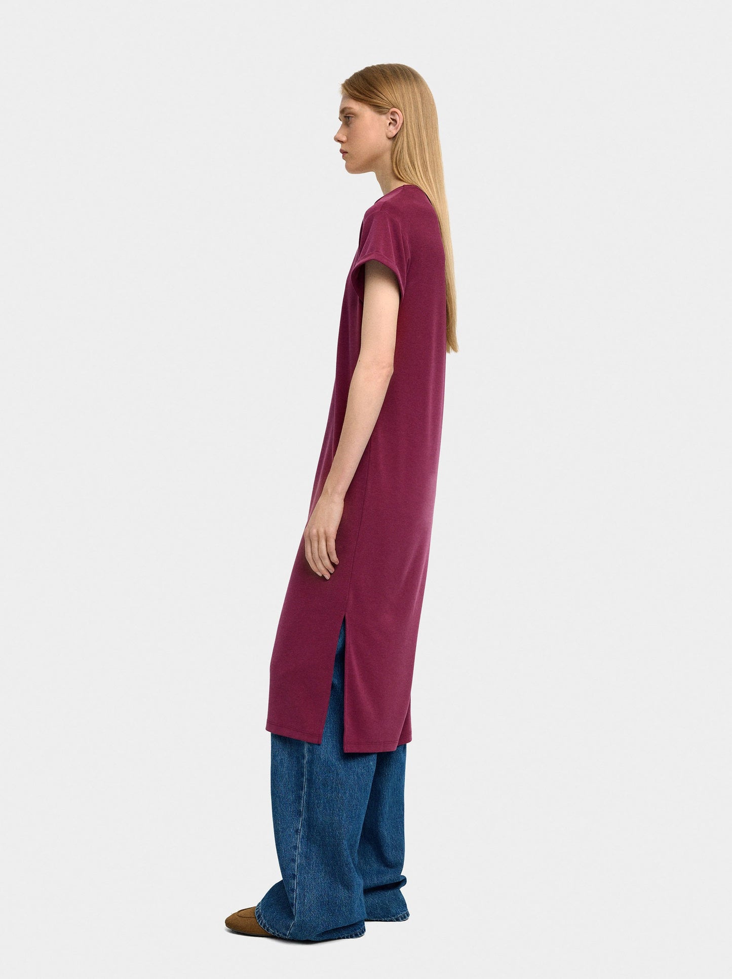 Plain Midi Dress