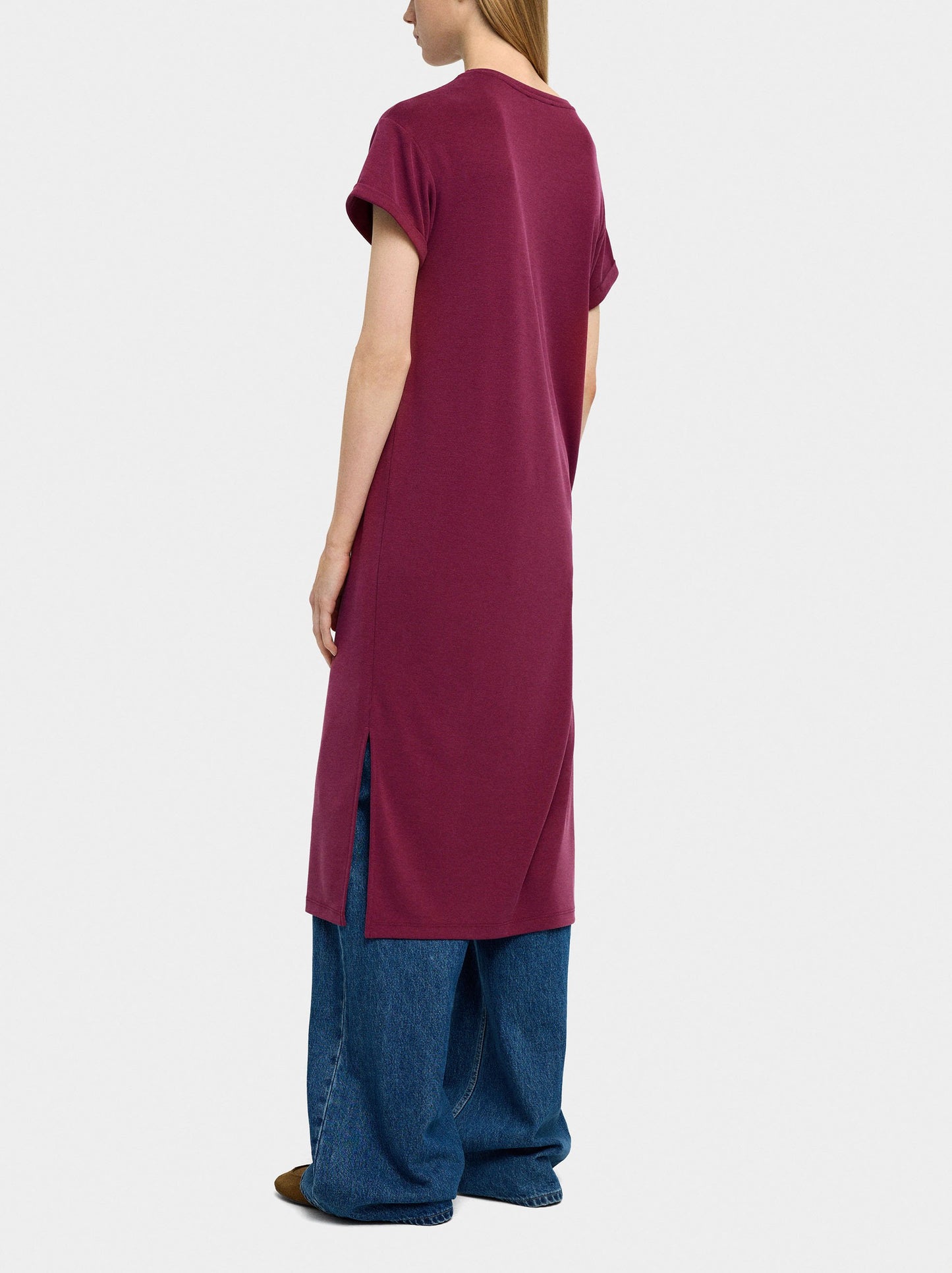 Plain Midi Dress
