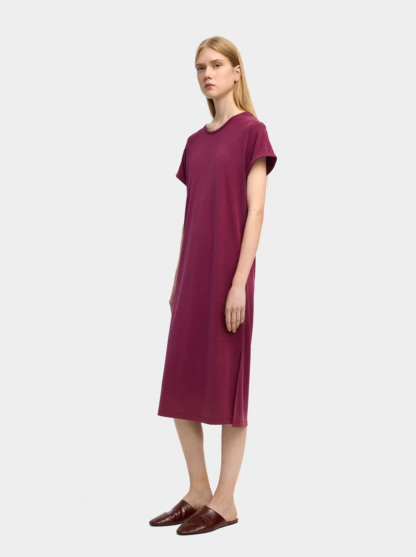 Plain Midi Dress