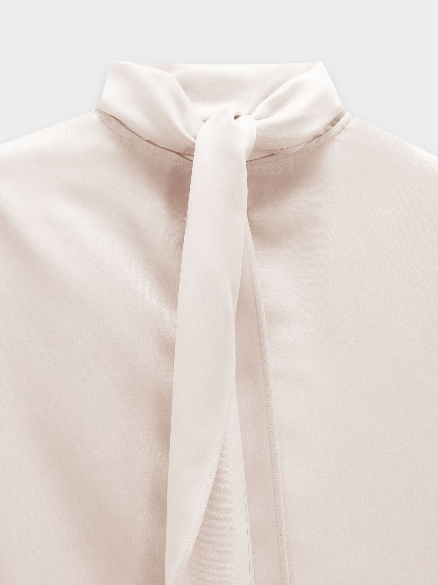 Satin Blouse With High Neck