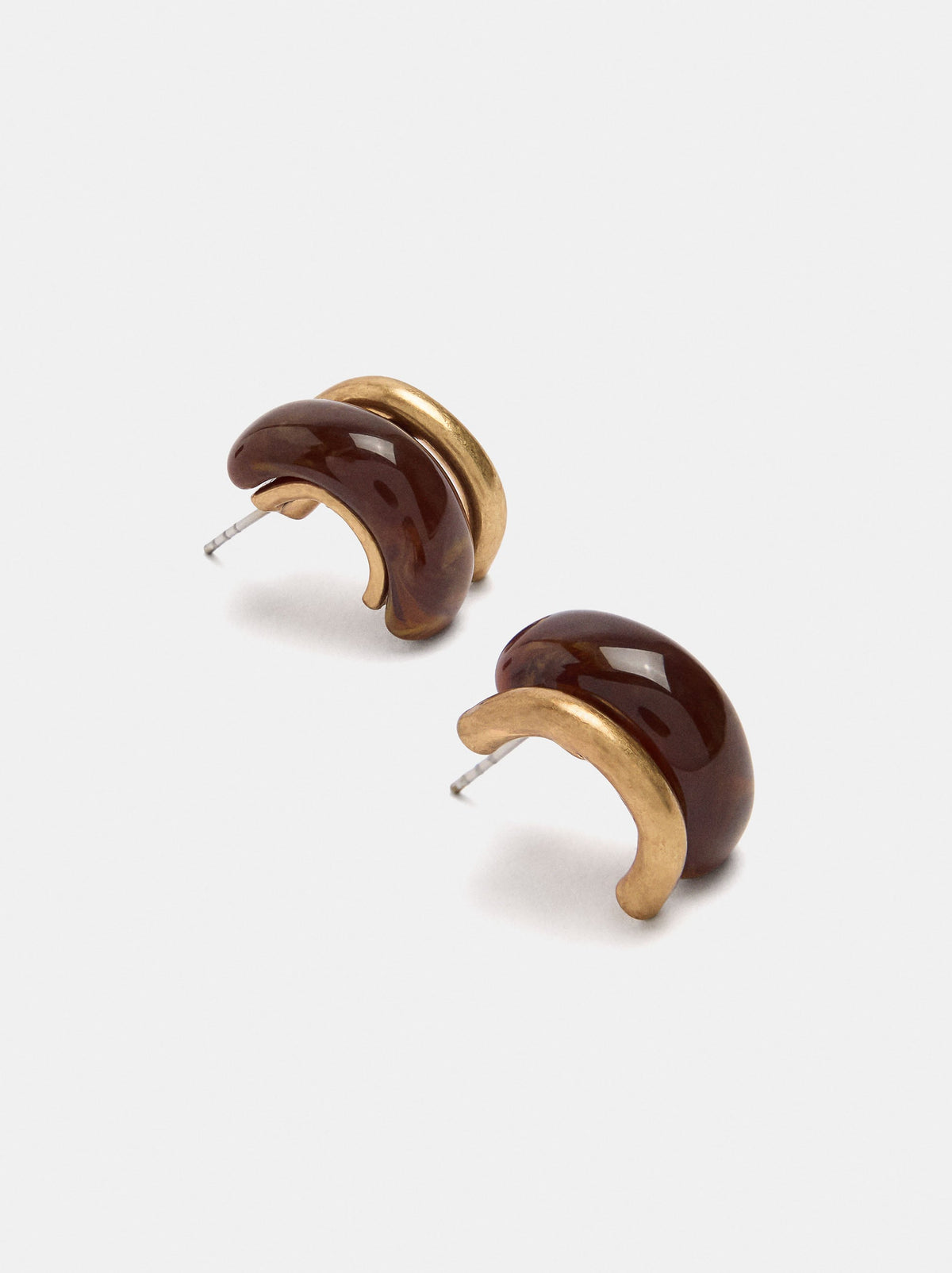 Open Hoop Earrings With Double Effect